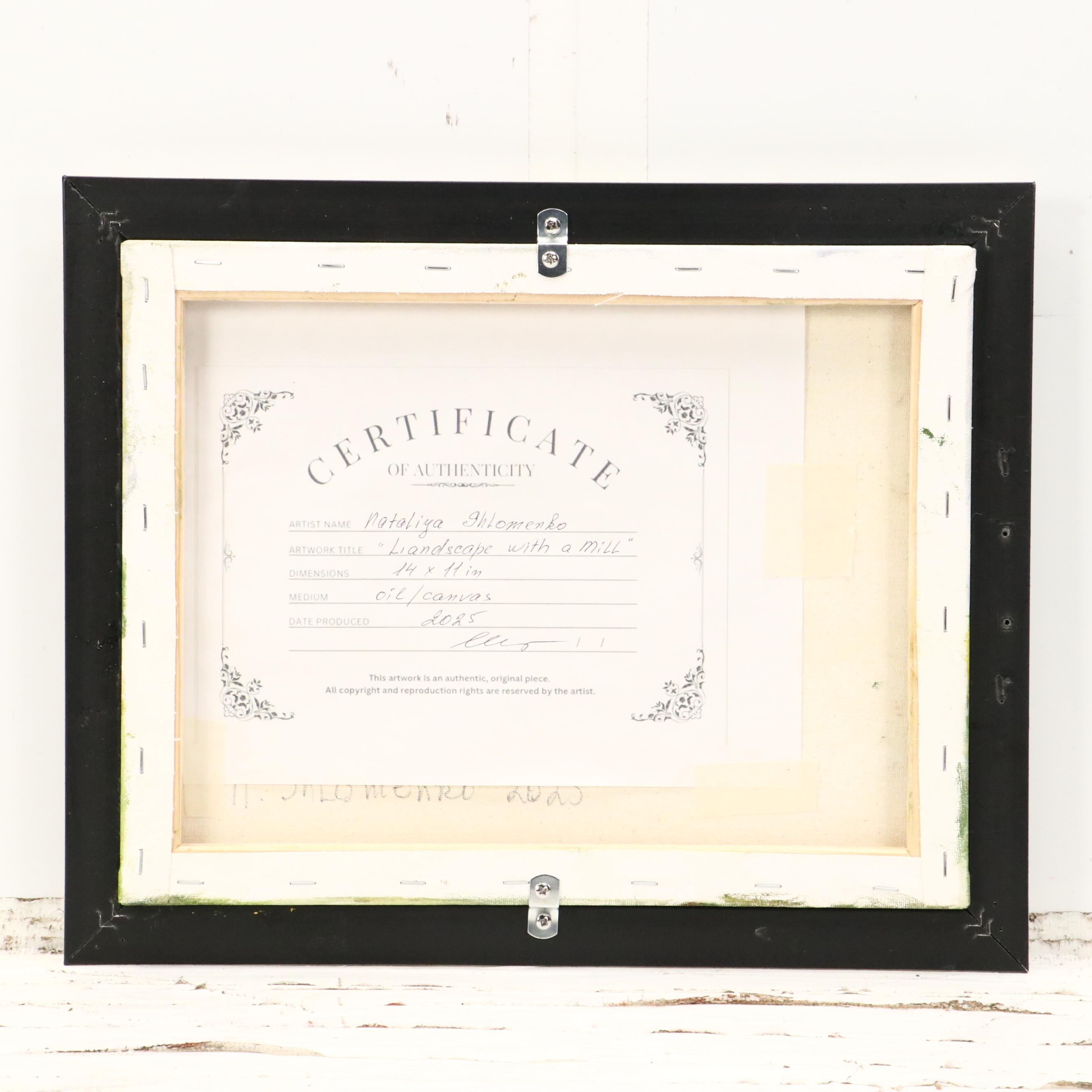 Nataliya Shlomenko Oil Painting "Landscape with a Mill," 2025