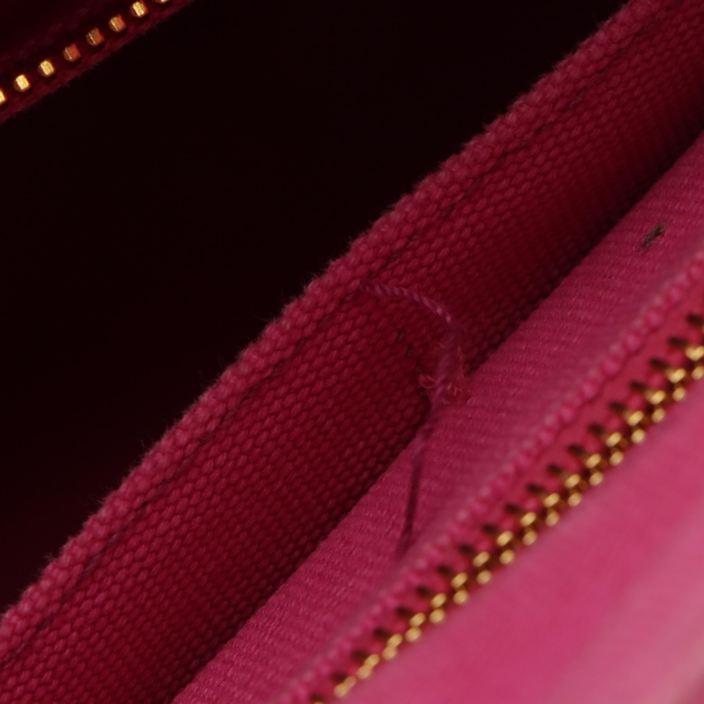 Prada Large Canapa Logo Two-Way Tote in Fuchsia Pink Canvas