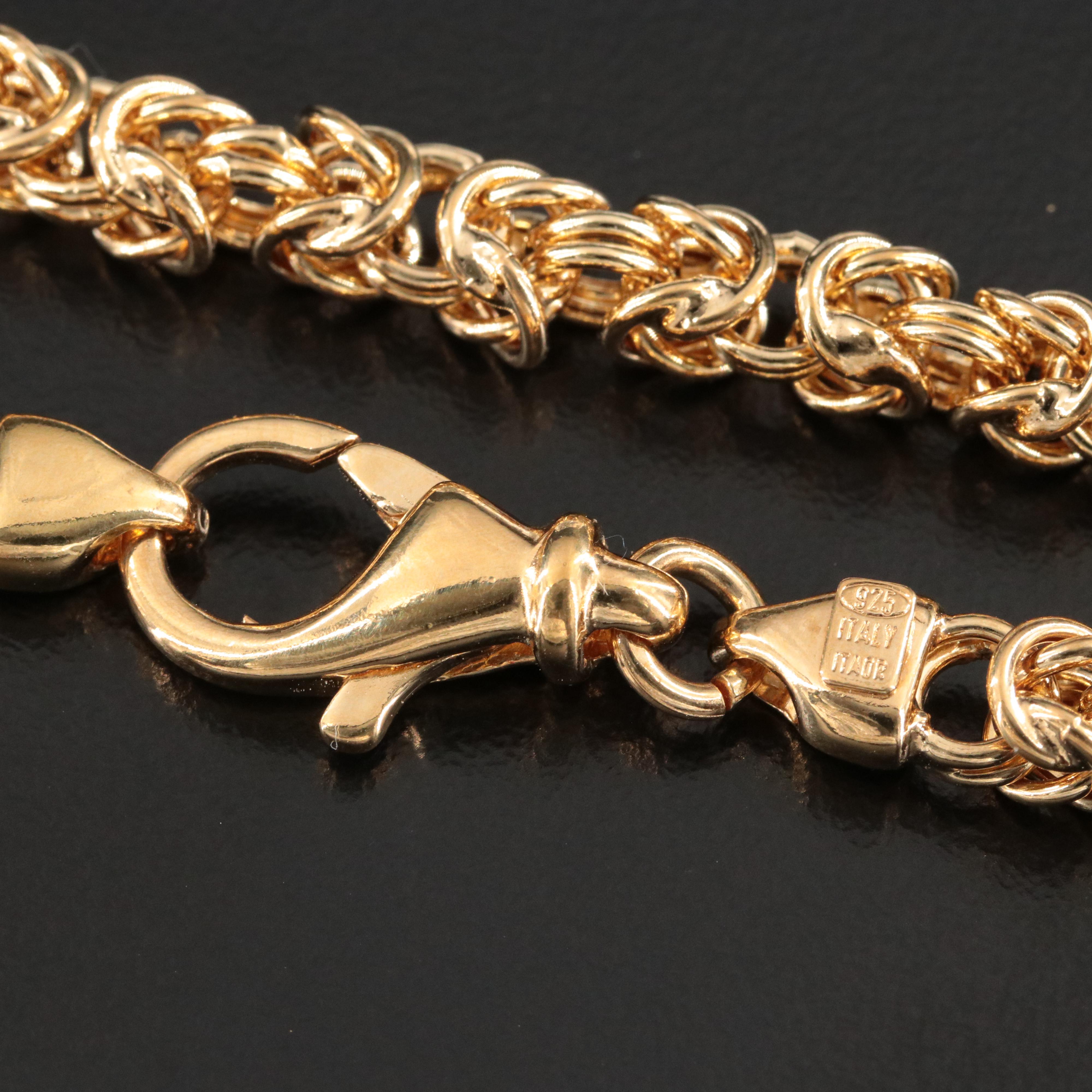 Sterling Graduated Byzantine Necklace