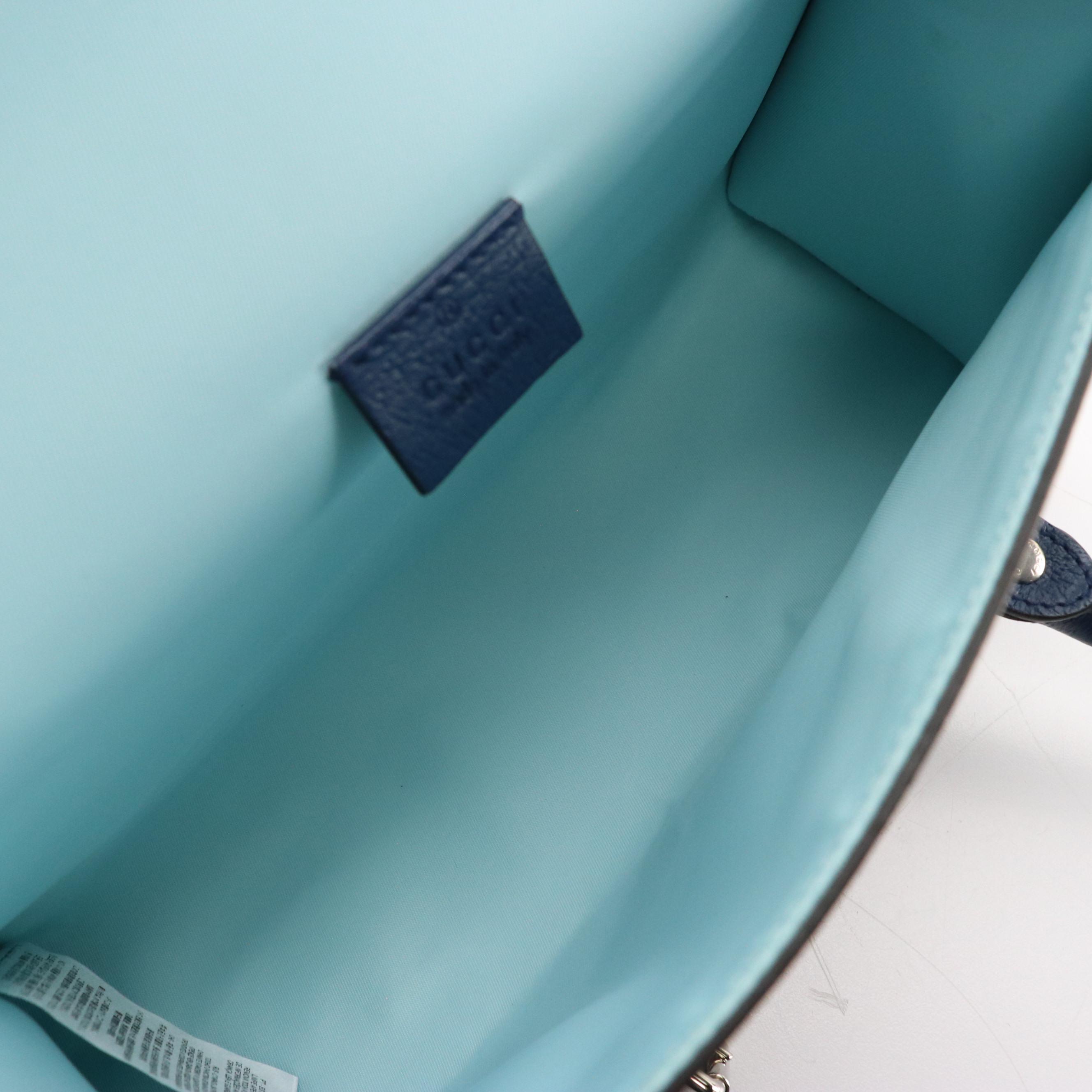 Kids Gucci Strawberry Stars Printed Coated Canvas Handbag