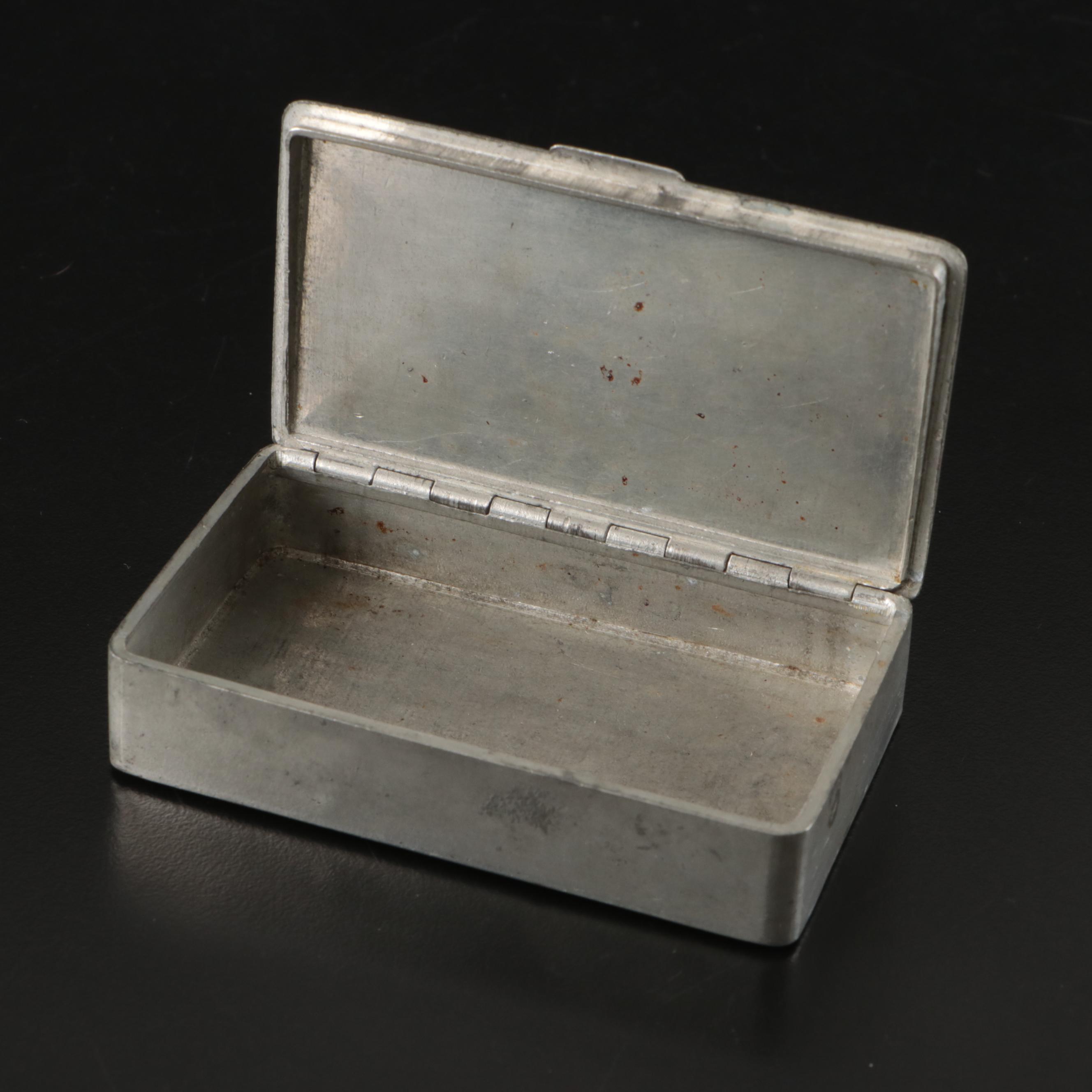 Federal Style Engraved Metal Cigarette Case
