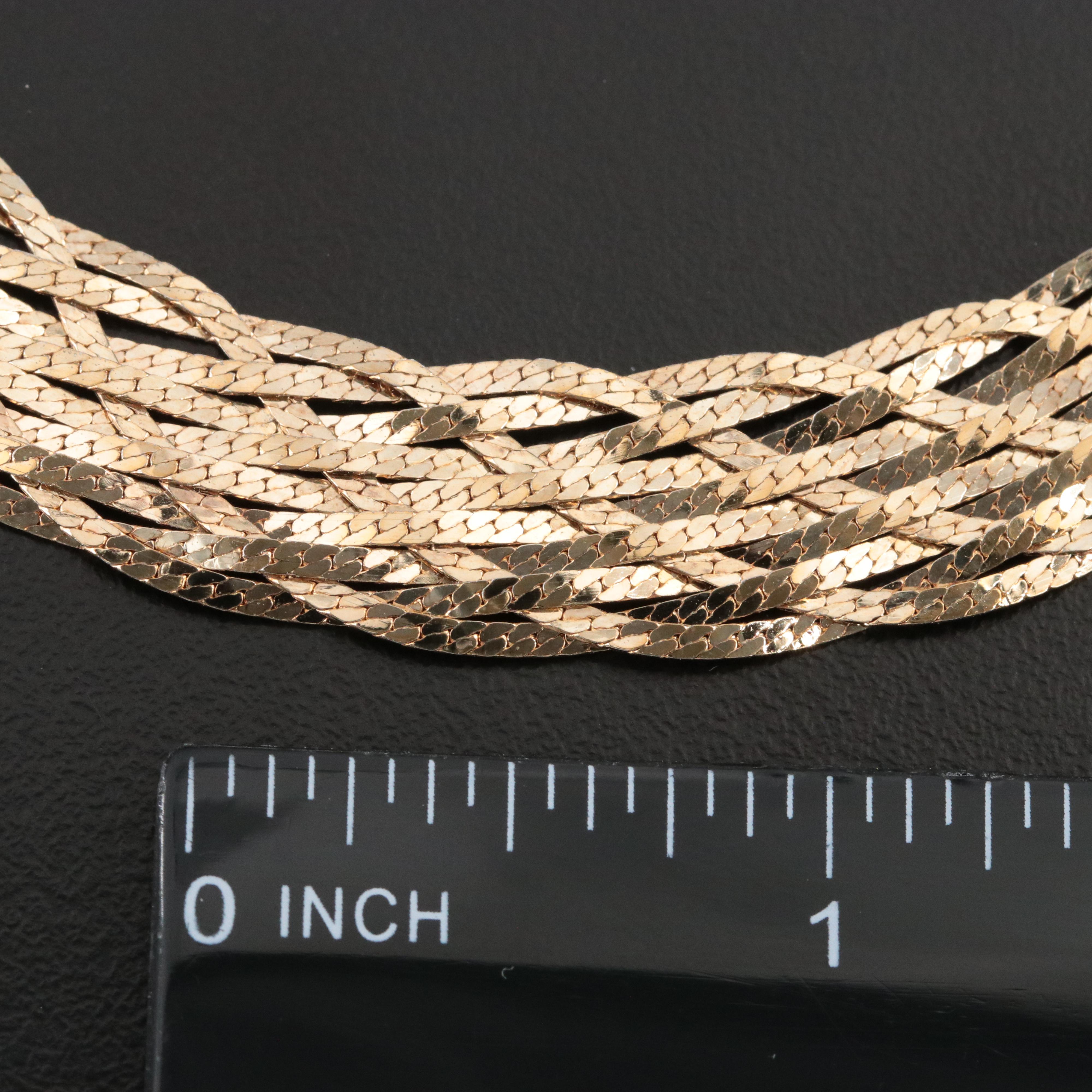 Sterling Braided Herringbone Necklace