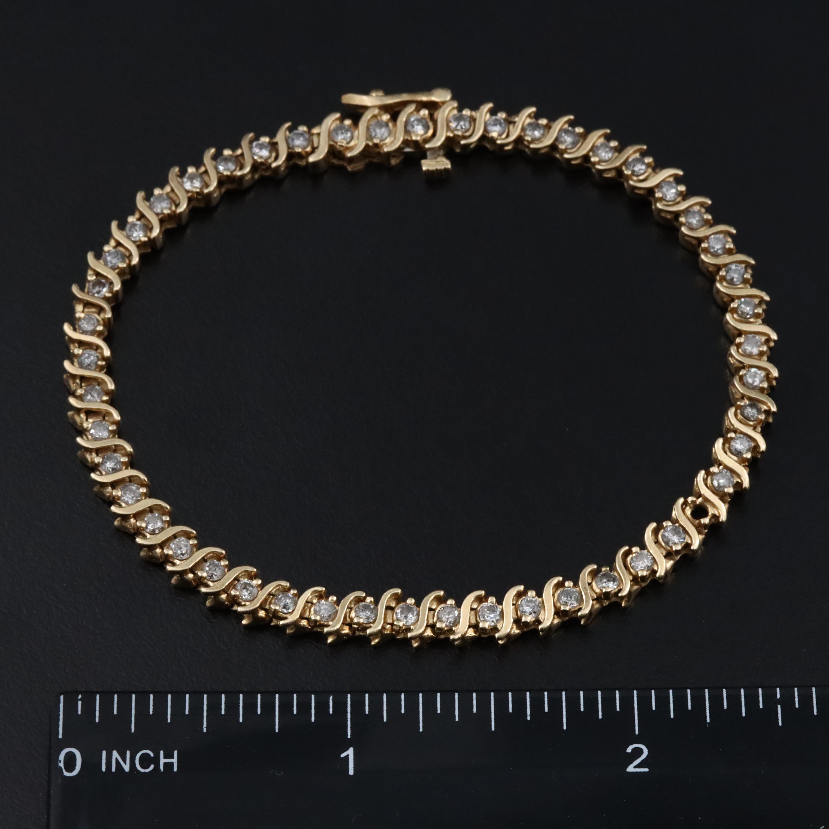 14K 1.47 CTW Diamond Line Bracelet
