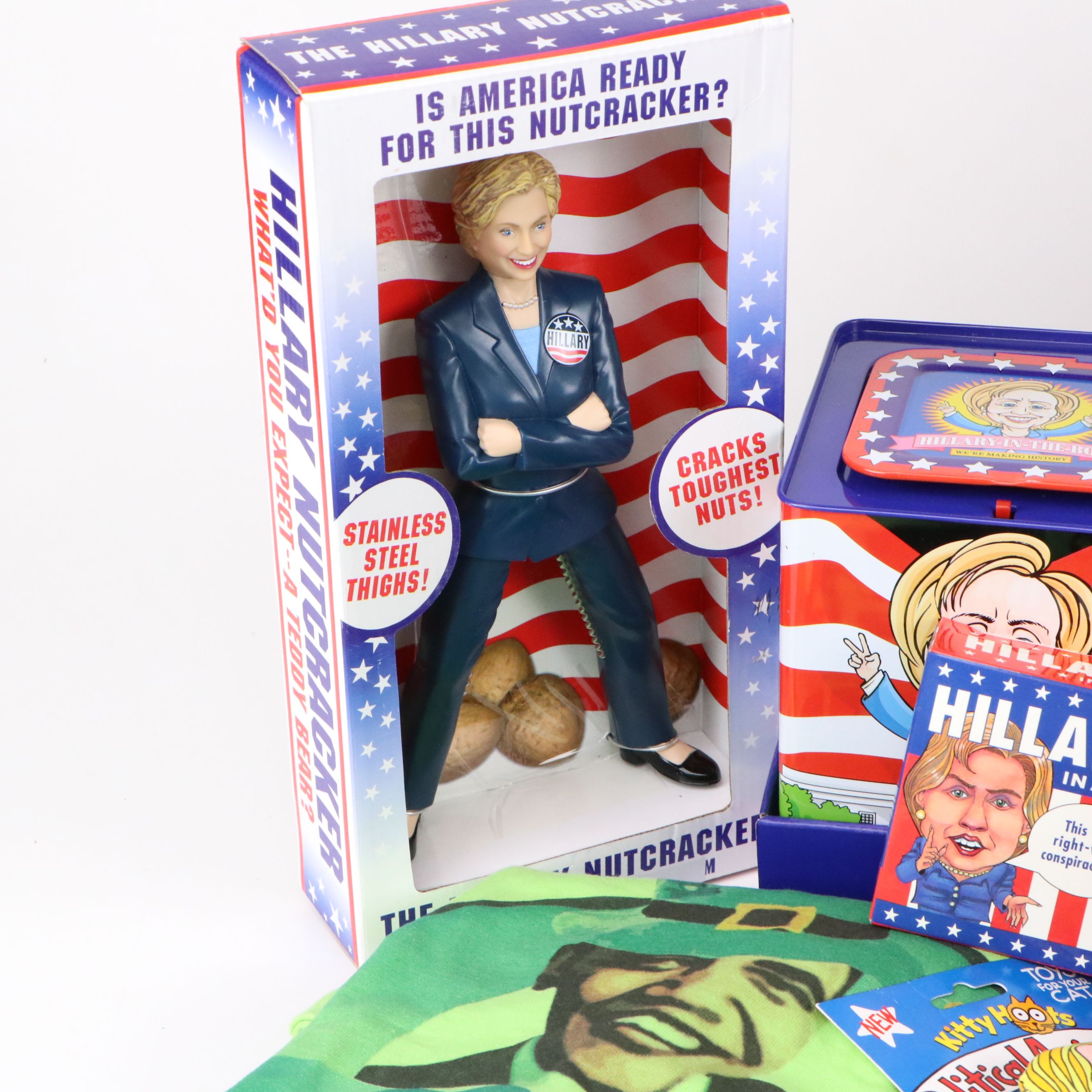 Hillary Clinton, Obama with Other Campaign Pinbacks, Posters, Dolls and More