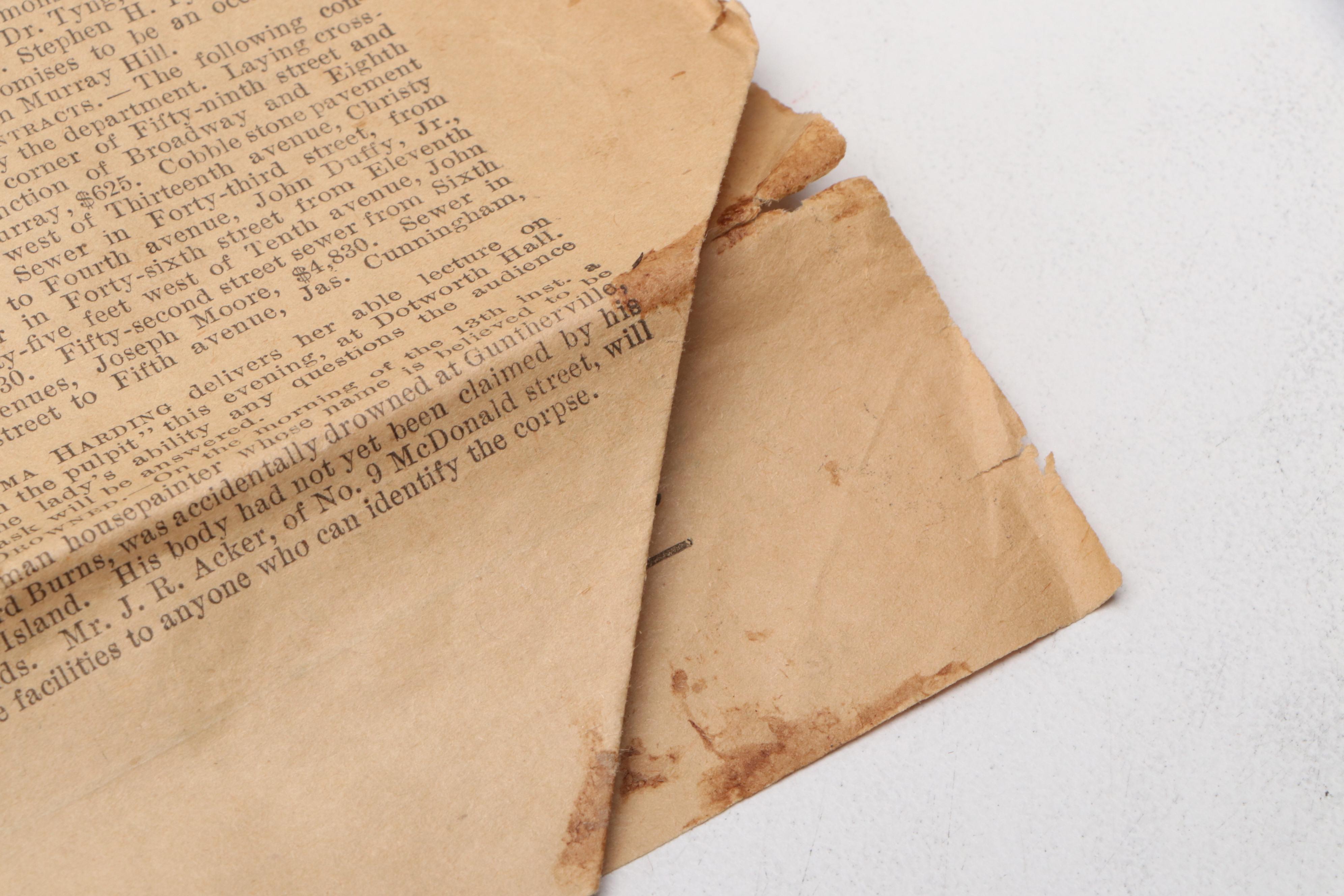 "The New York Herald" Newspaper Featuring Abraham Lincoln Assassination, 1865