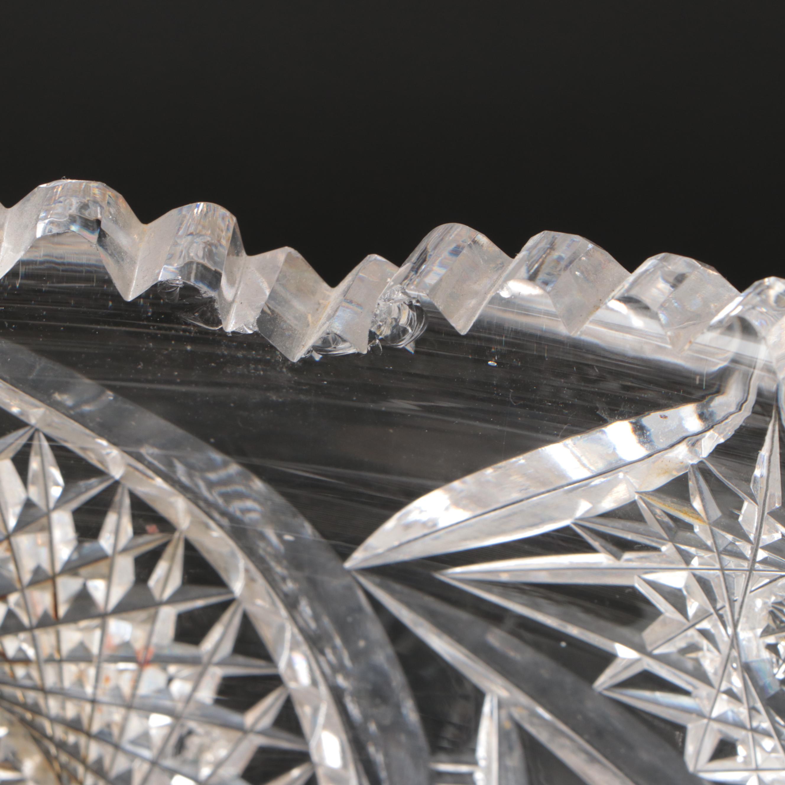 J. D. Bergen Co. Silver Plate Ladle with Crystal Pedestal Punch Bowl