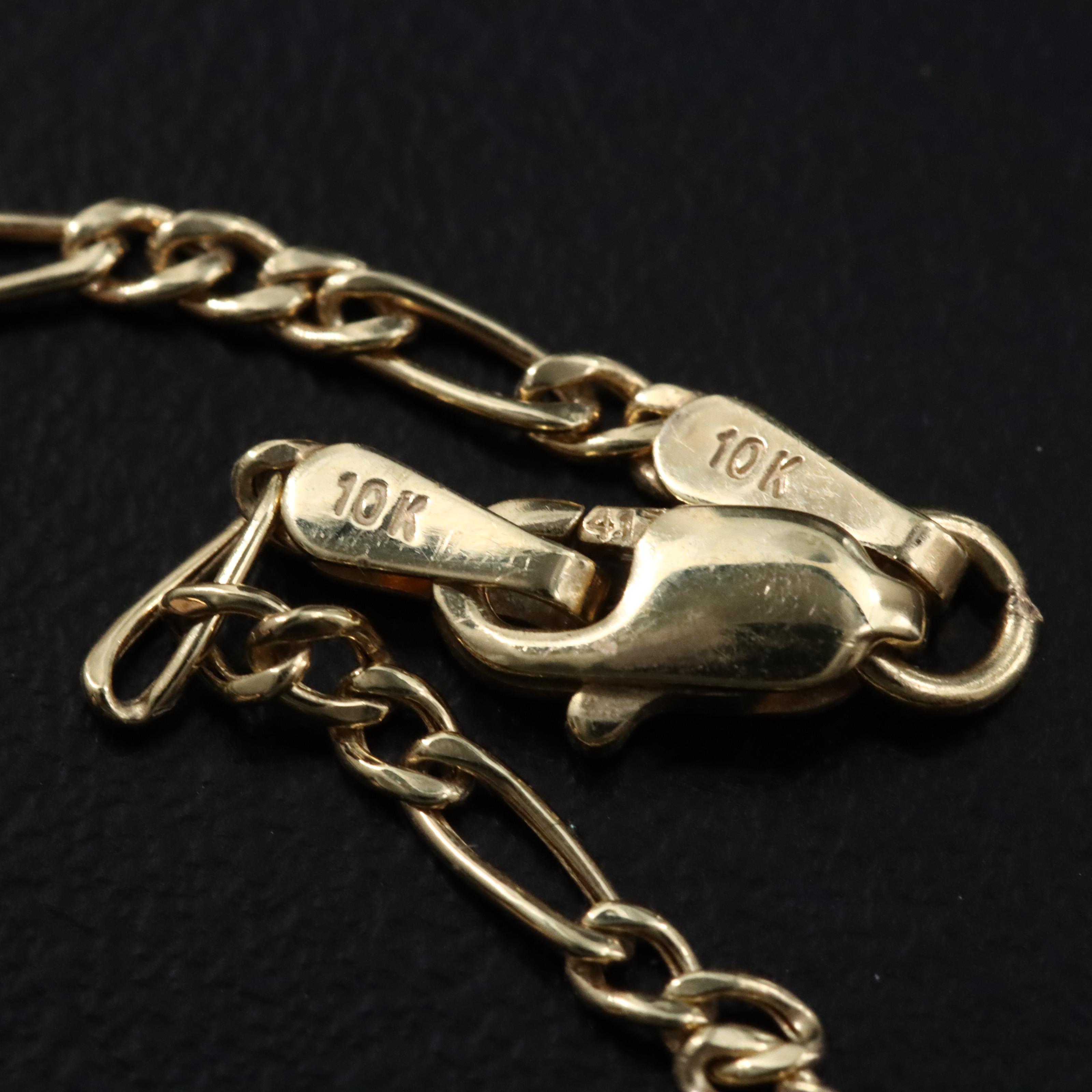 10K and 950 Silver Lapis Lazuli Pendant Necklace