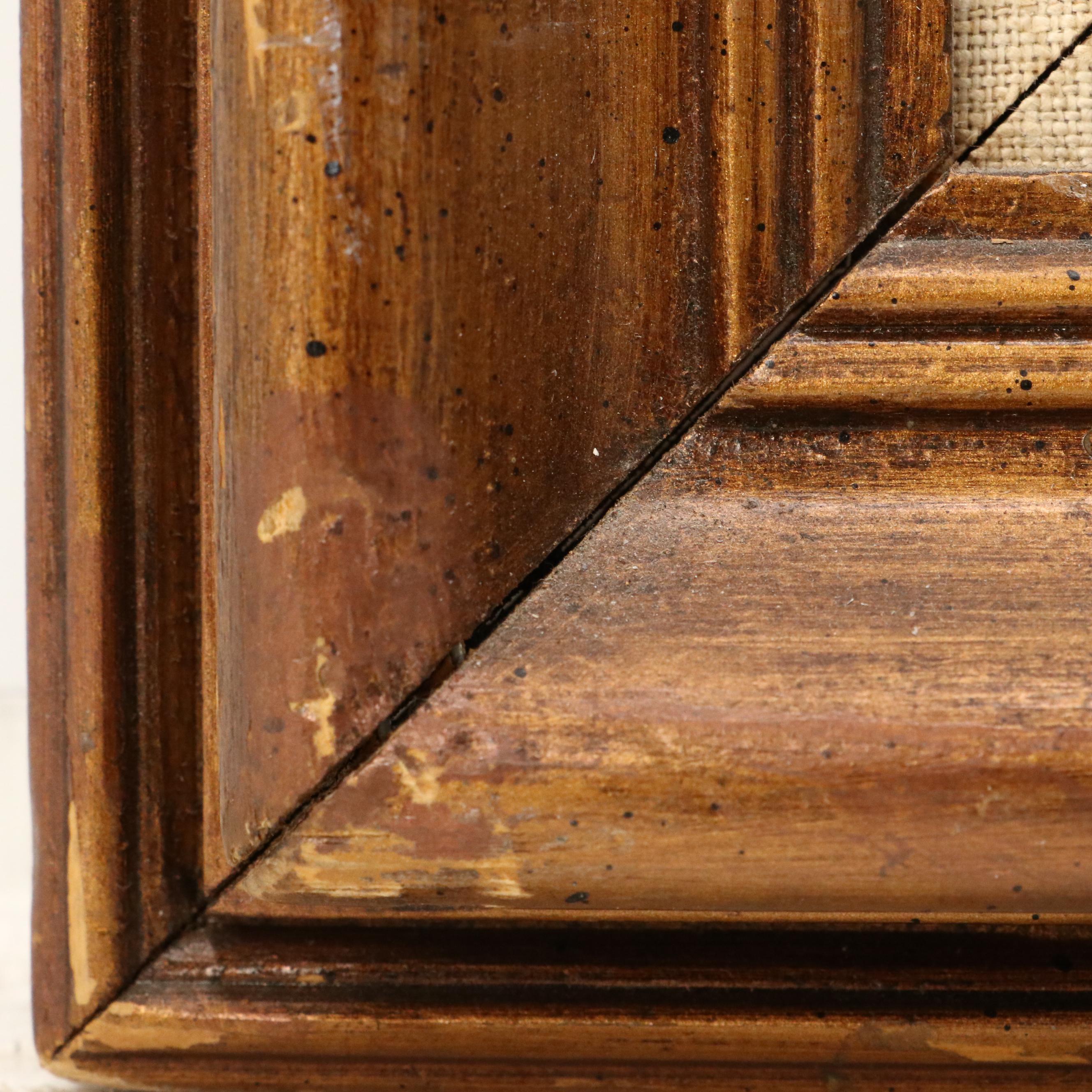 Large-Scale Mountainous Lake Landscape Oil Painting, Late 20th Century