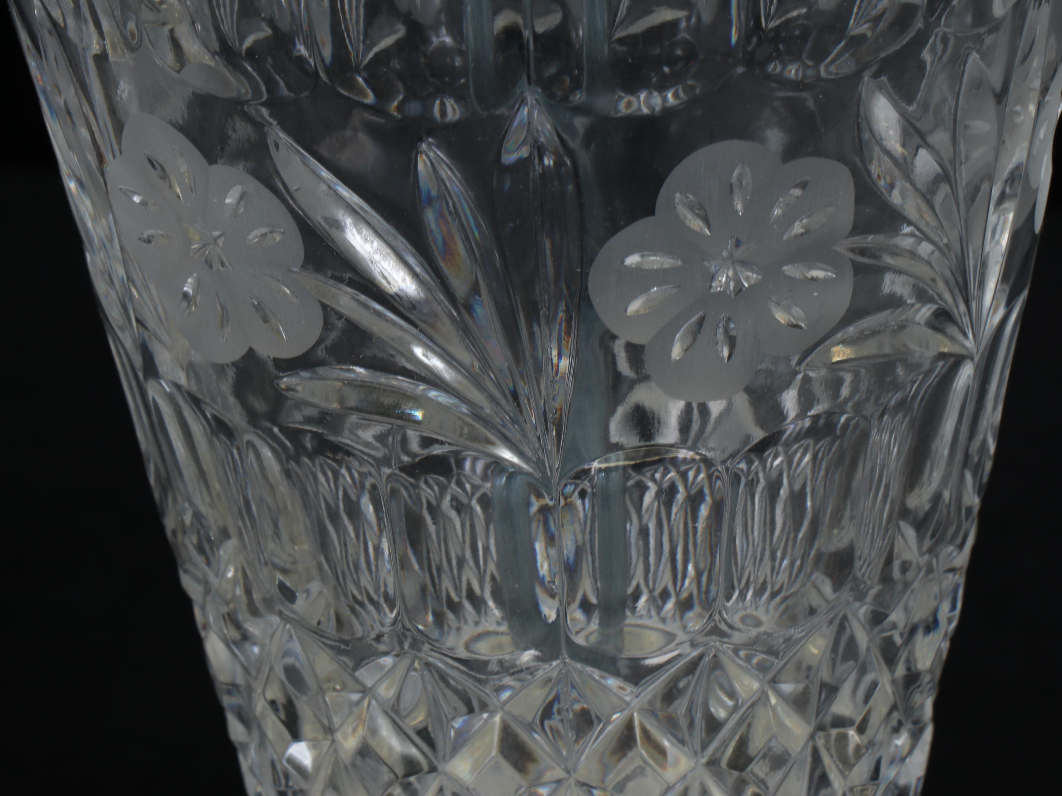 Pair of Victorian Style Glass Table Lamps with Pleated Shades, Vintage