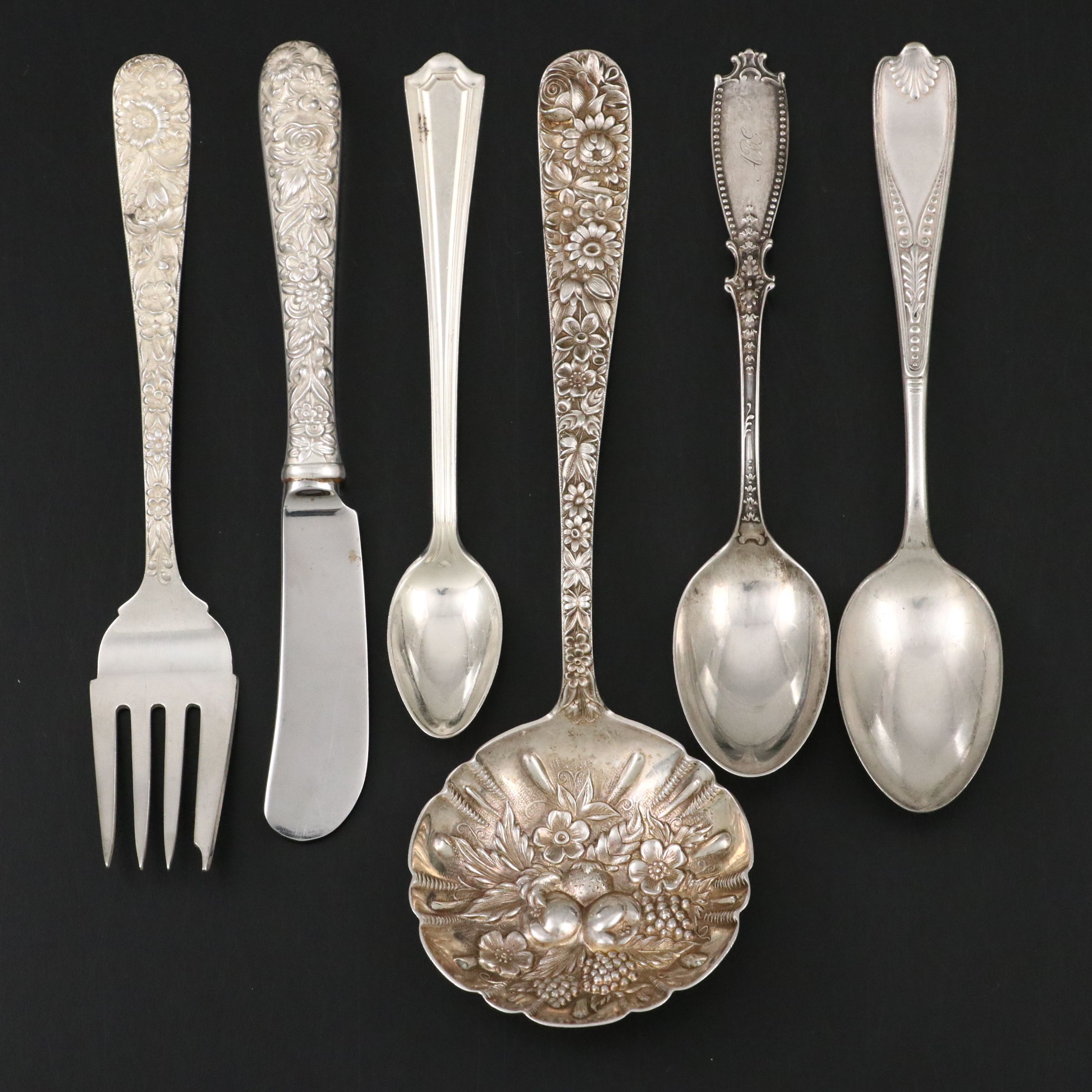 S. Kirk & Son "Repousse" with Gorham and Other Sterling Silver Flatware