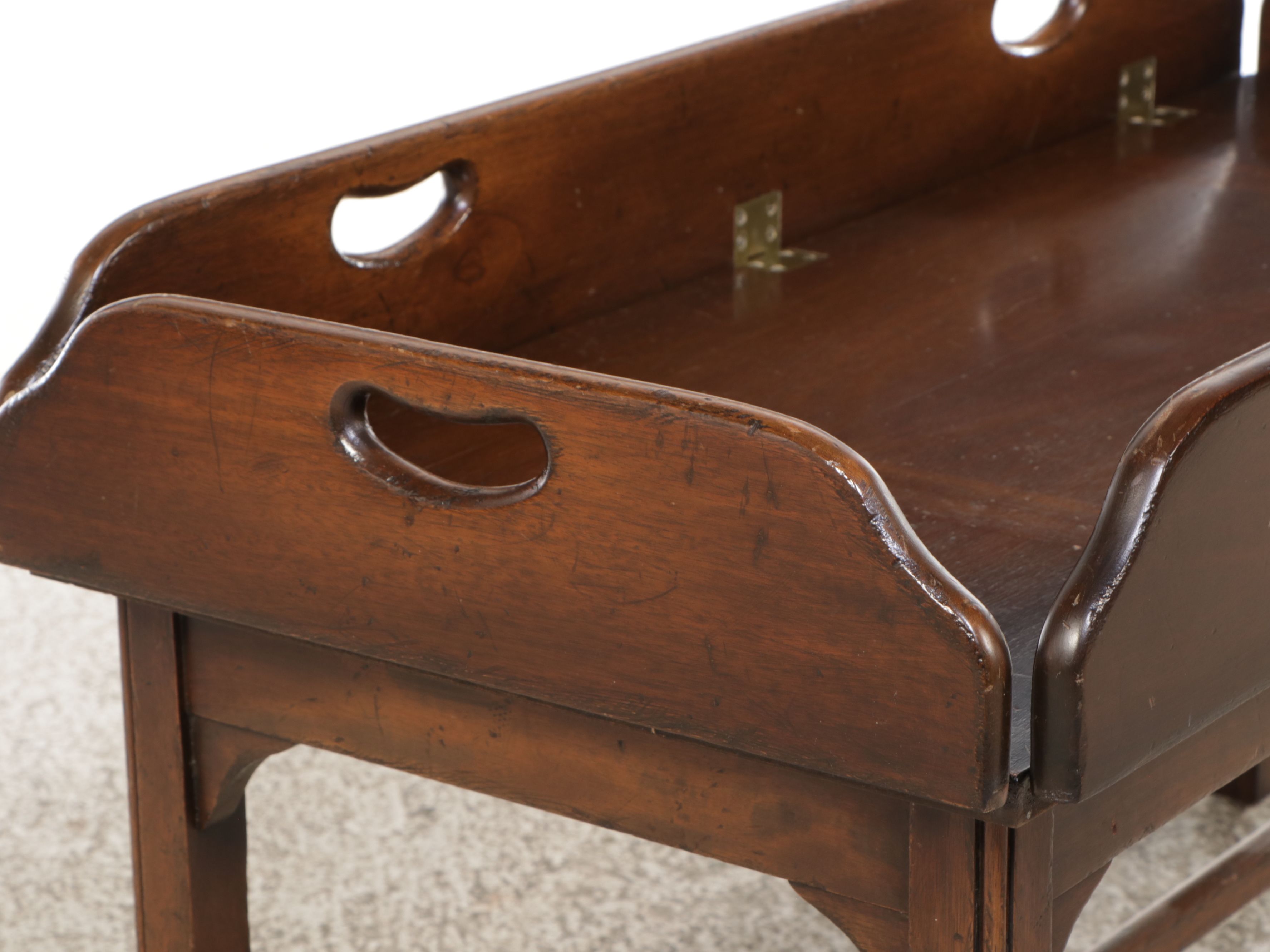 Butler Tray Inspired Mahogany Drop Leaf Coffee Table