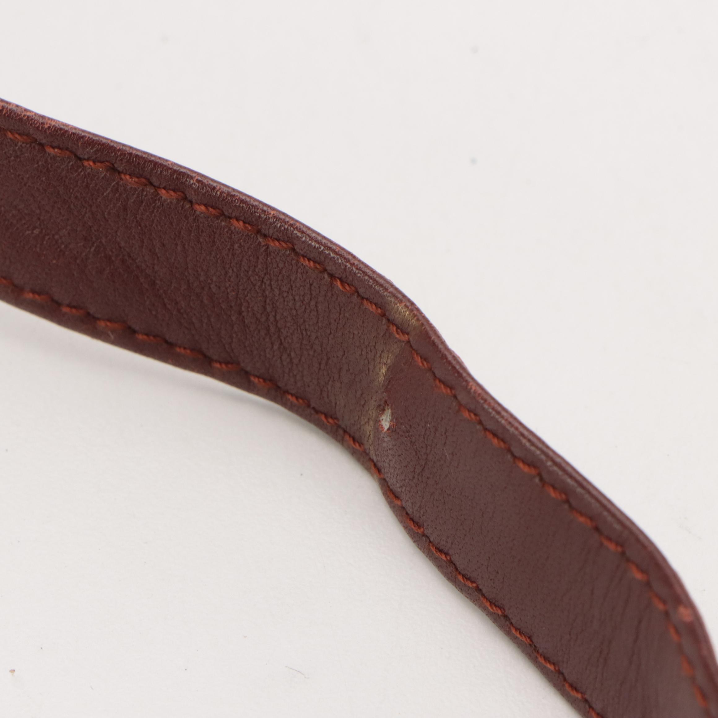 Cartier Must de Cartier Envelope Flap Shoulder Bag in Burgundy Leather