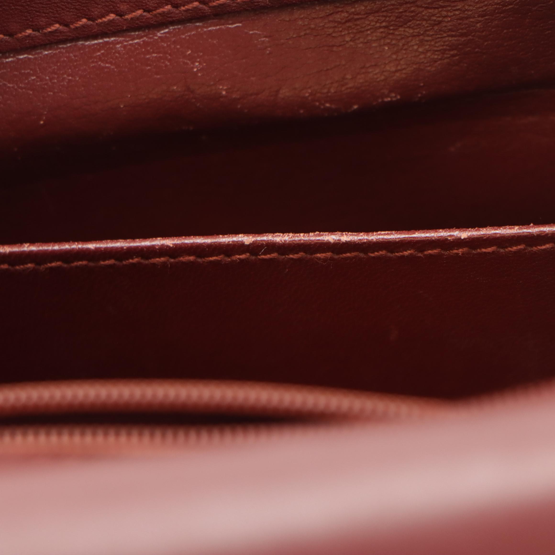 Cartier Must de Cartier Envelope Flap Shoulder Bag in Burgundy Leather
