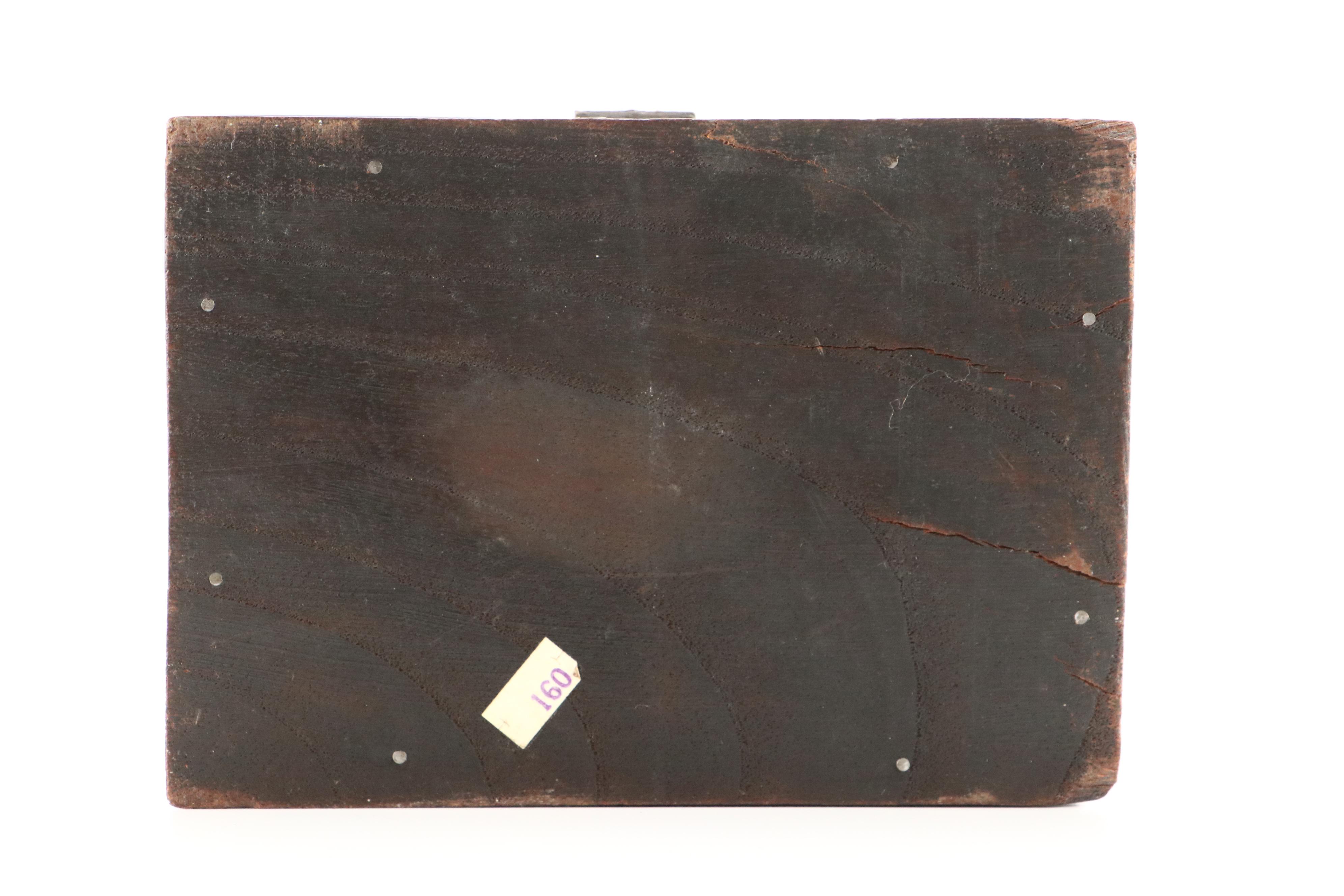 Antique Carved Wooden Jewelry Box