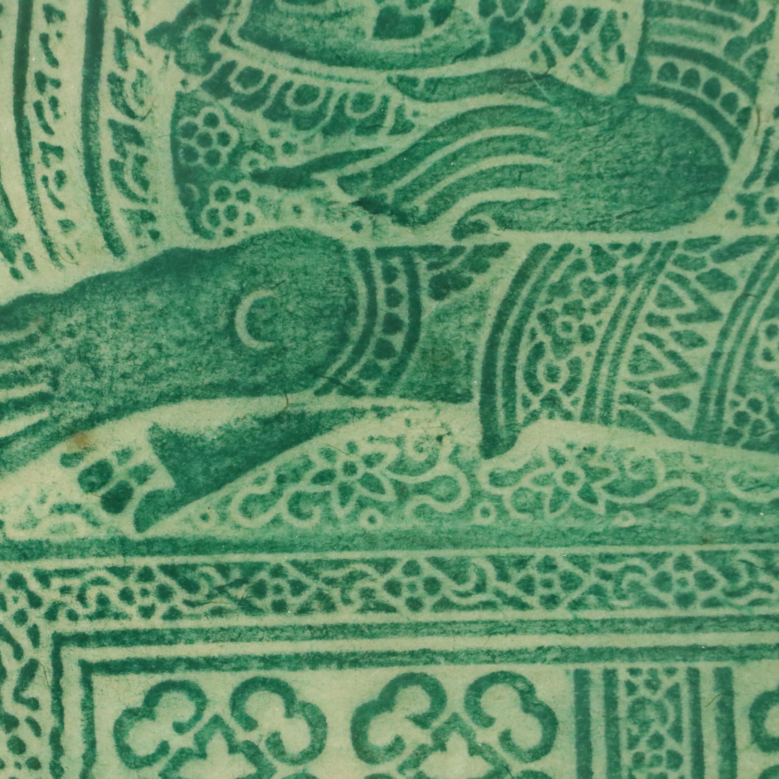 Thai School Pigment on Rice Paper Temple Rubbings