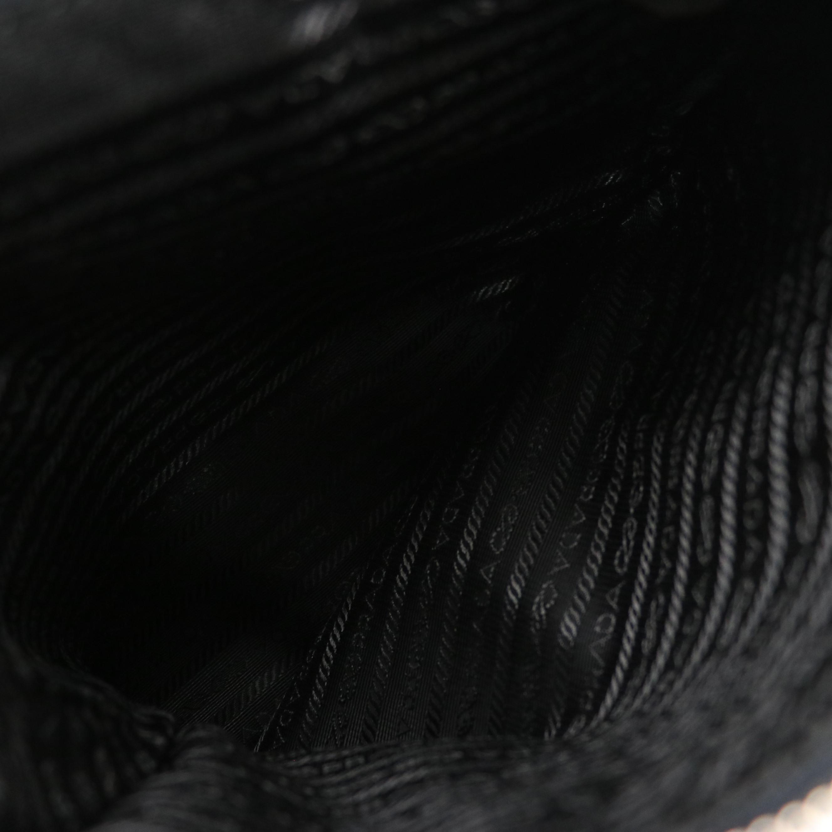 Prada Twin Pocket Tote in Baltico Blue Glazed Calfskin Leather