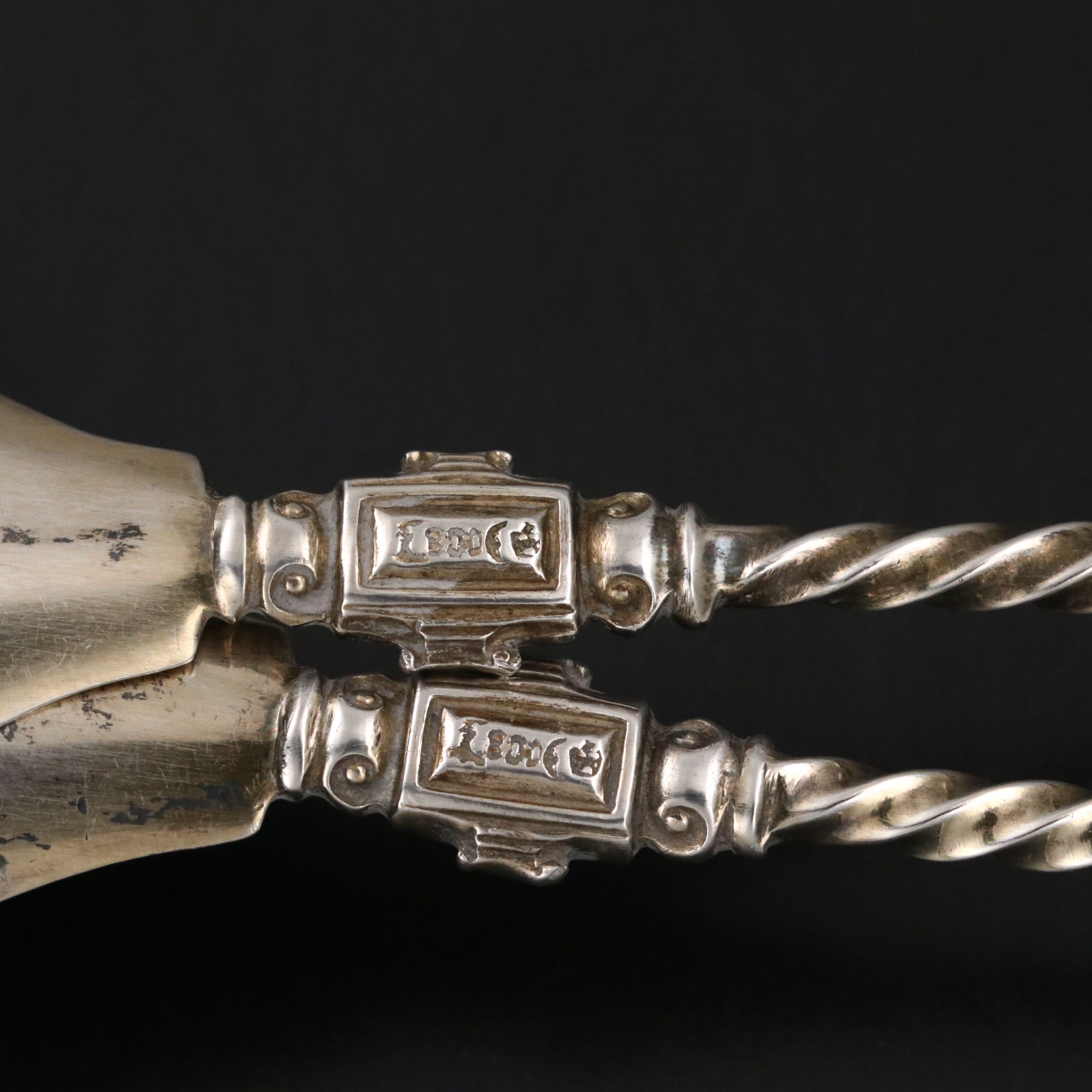 German Ludwig Baltzer Renaissance Revival Style 800 Silver Spoons