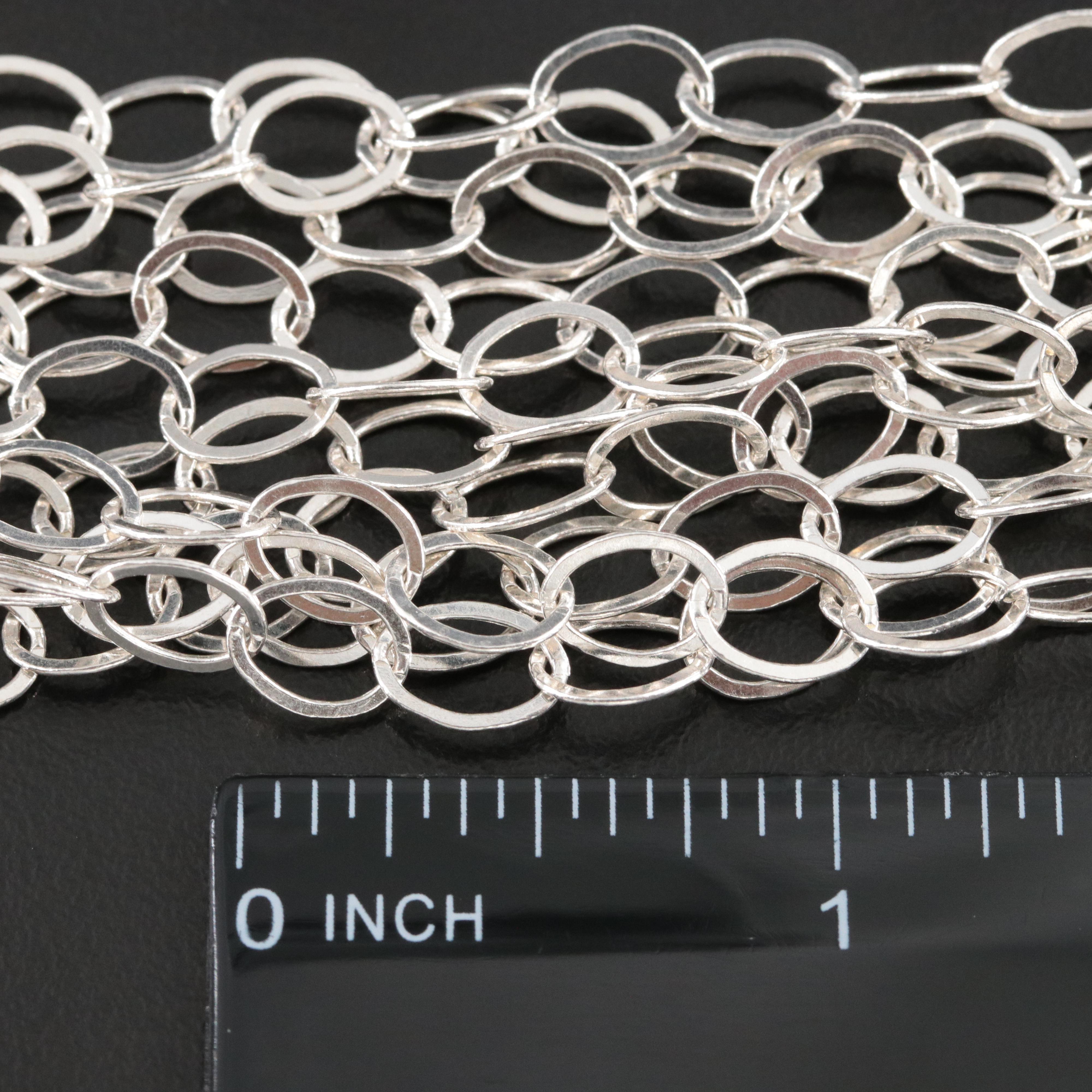 Sterling 10 Strand Cable Link Necklace