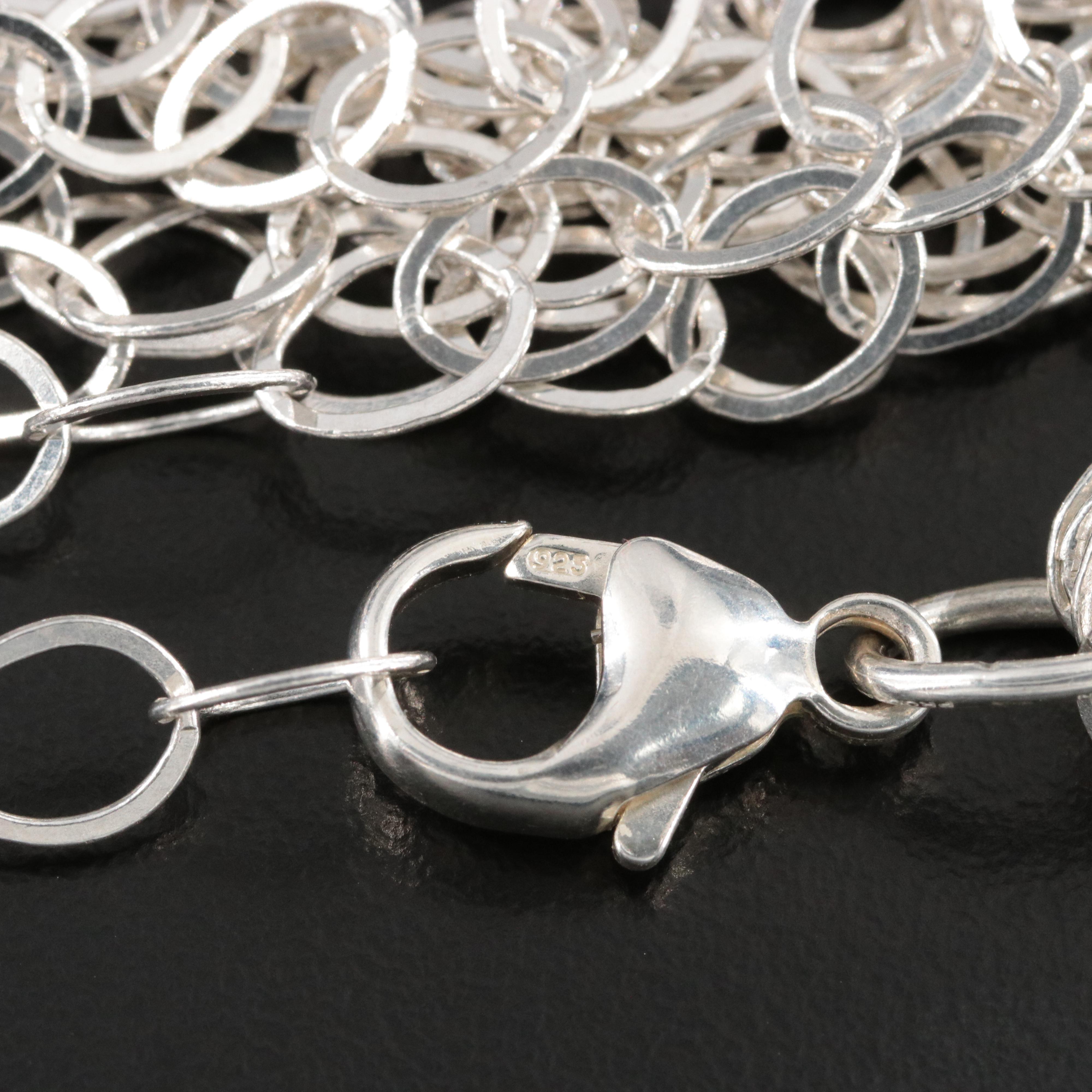 Sterling 10 Strand Cable Link Necklace