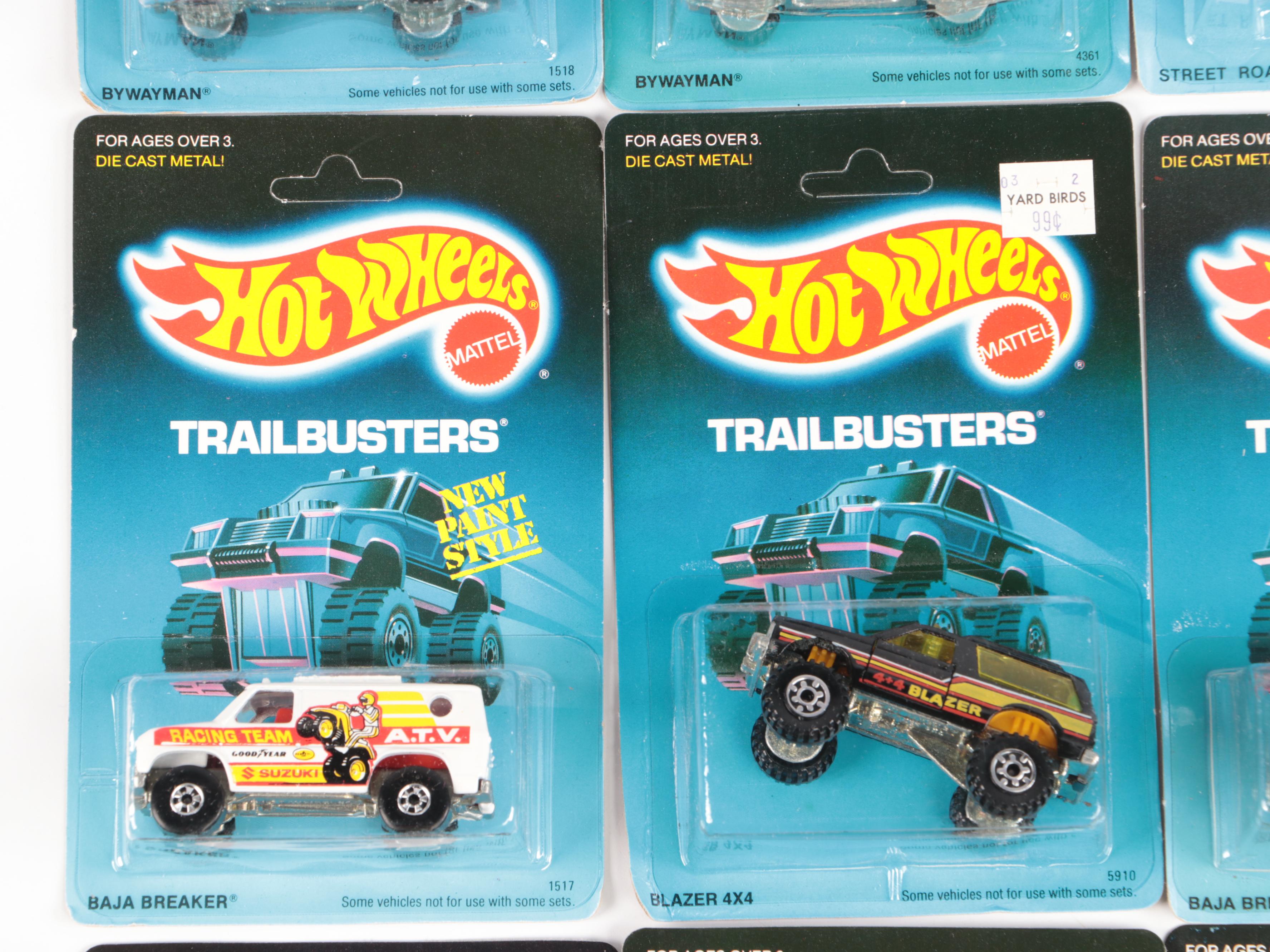Hot Wheels "Bywayman" and More Trailbusters Series Toy Cars, 1988