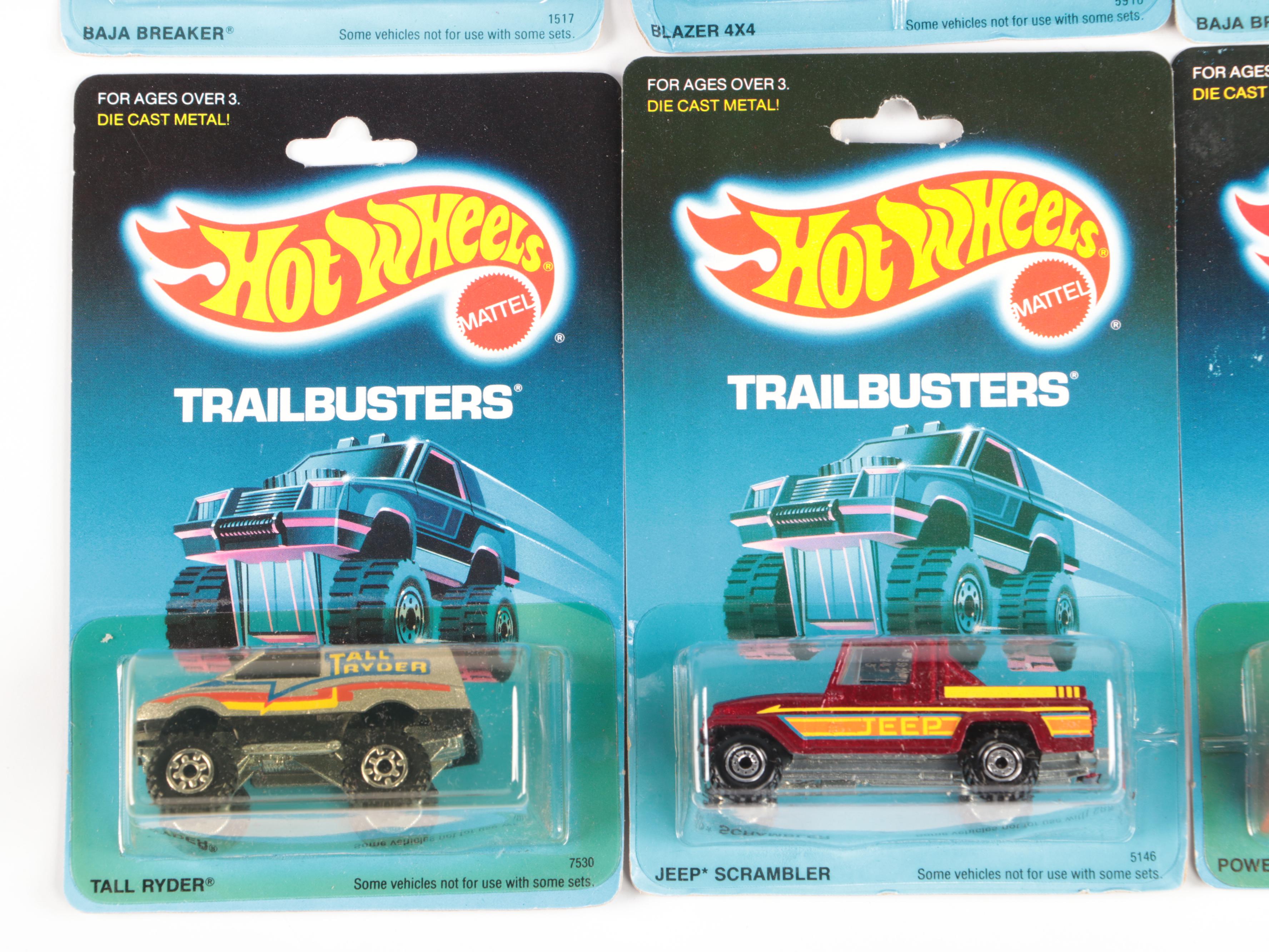 Hot Wheels "Bywayman" and More Trailbusters Series Toy Cars, 1988
