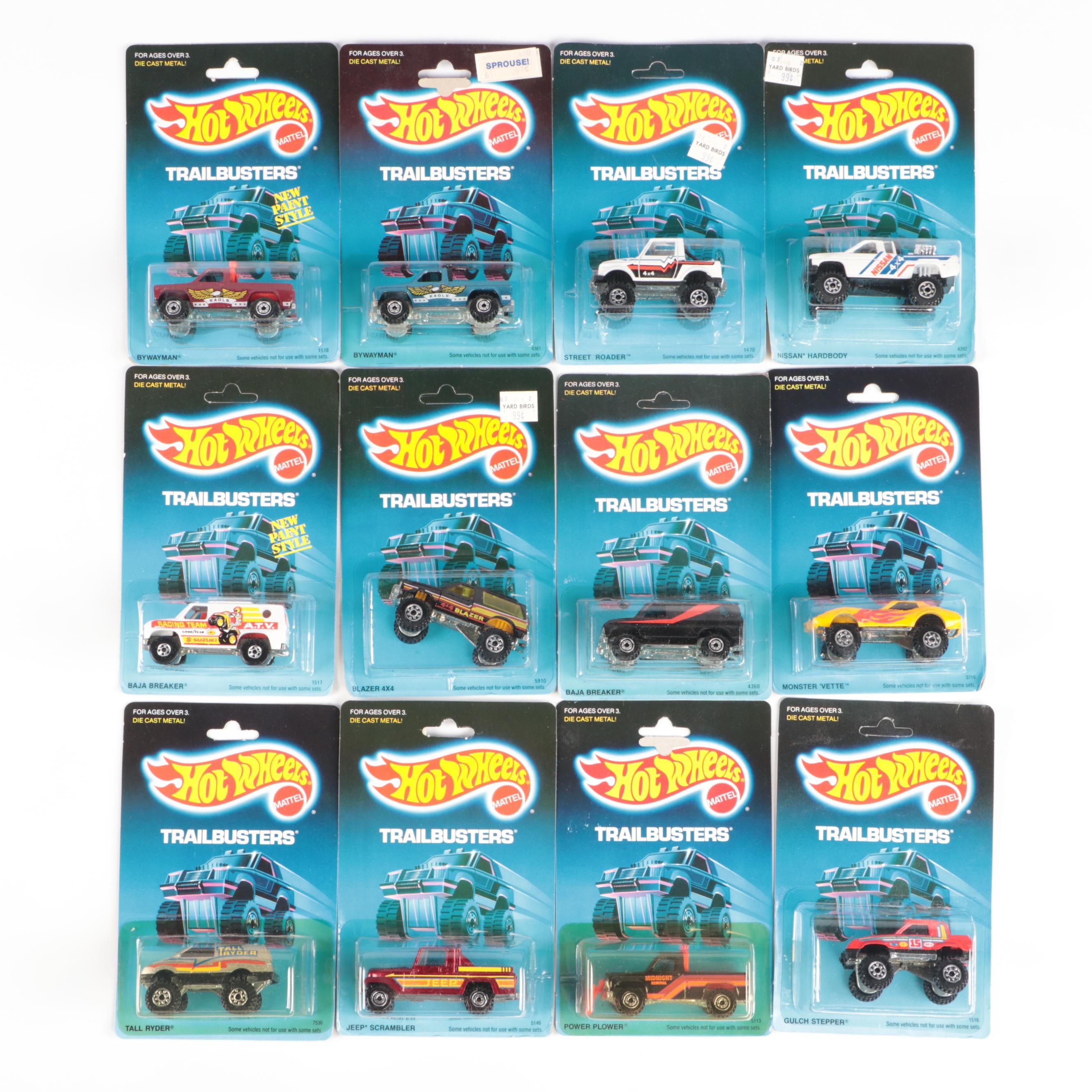 Hot Wheels "Bywayman" and More Trailbusters Series Toy Cars, 1988