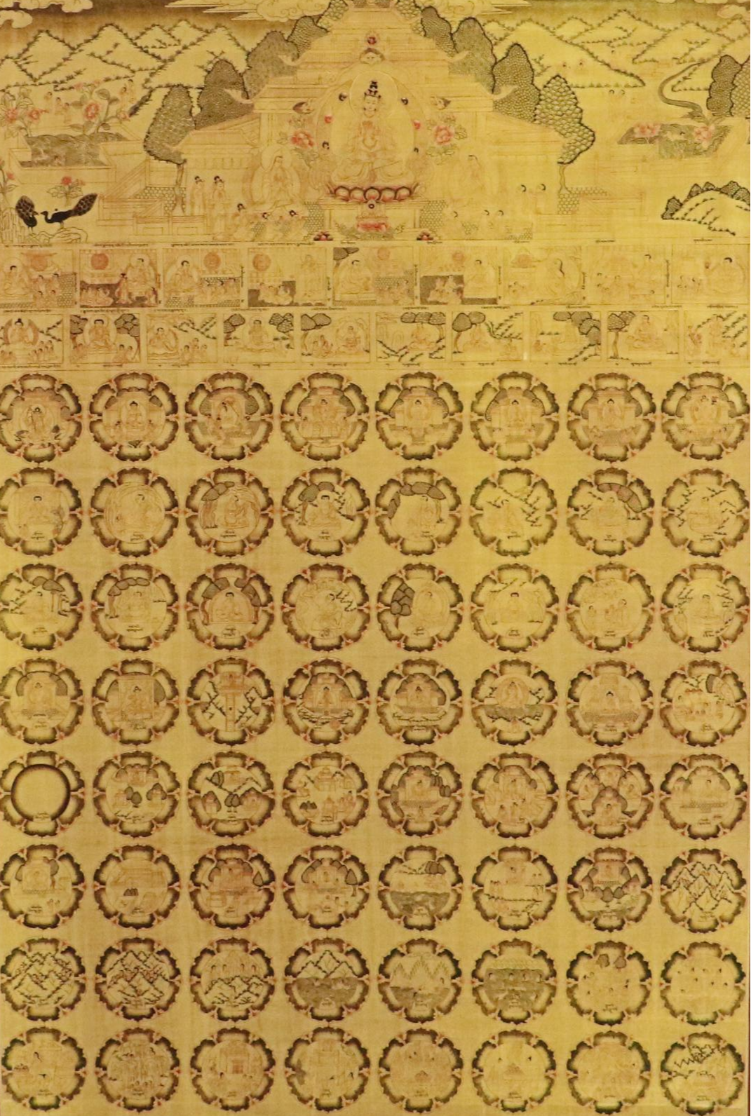 Digital Print on Fabric Scroll After Tibetan Buddhist Thangka Painting