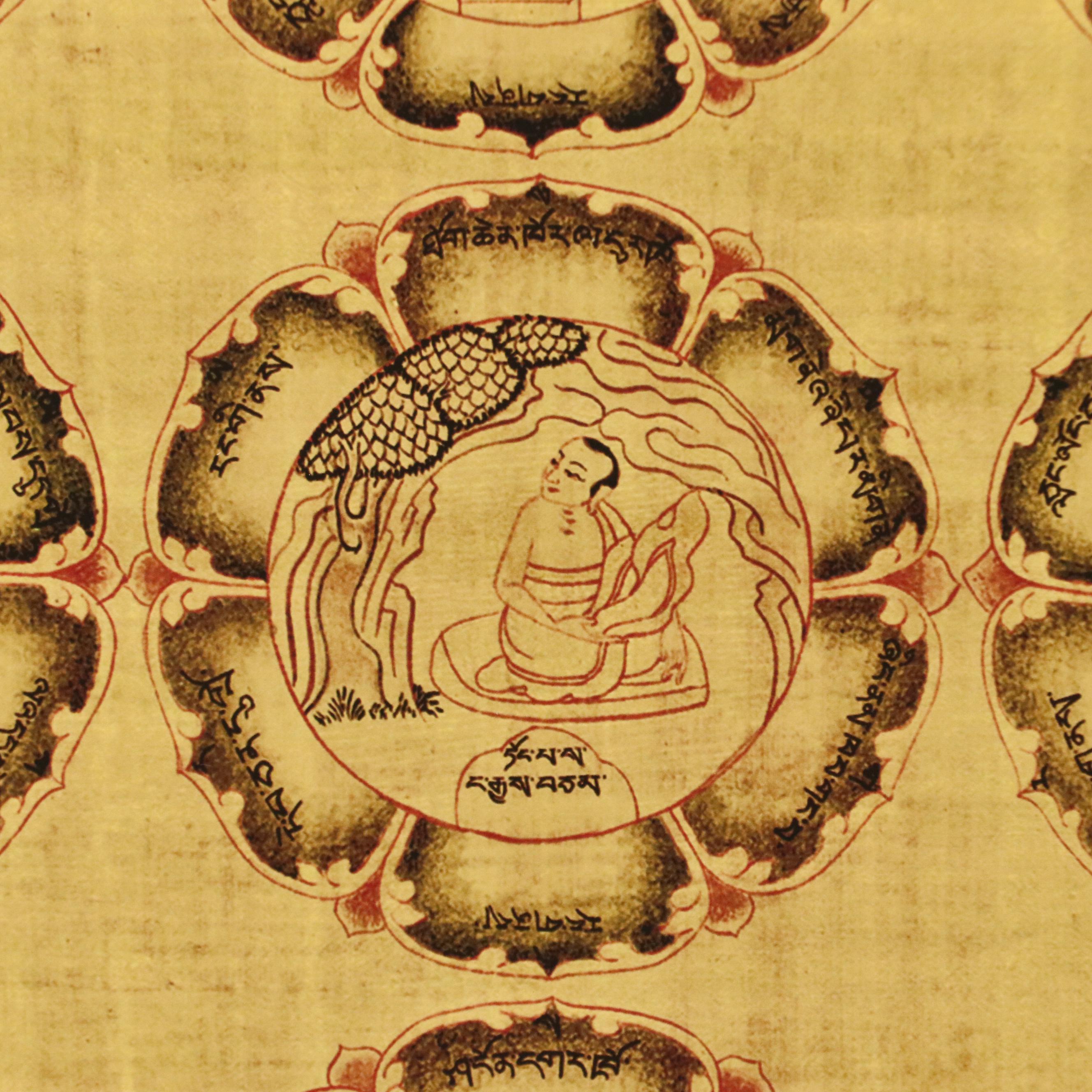 Digital Print on Fabric Scroll After Tibetan Buddhist Thangka Painting