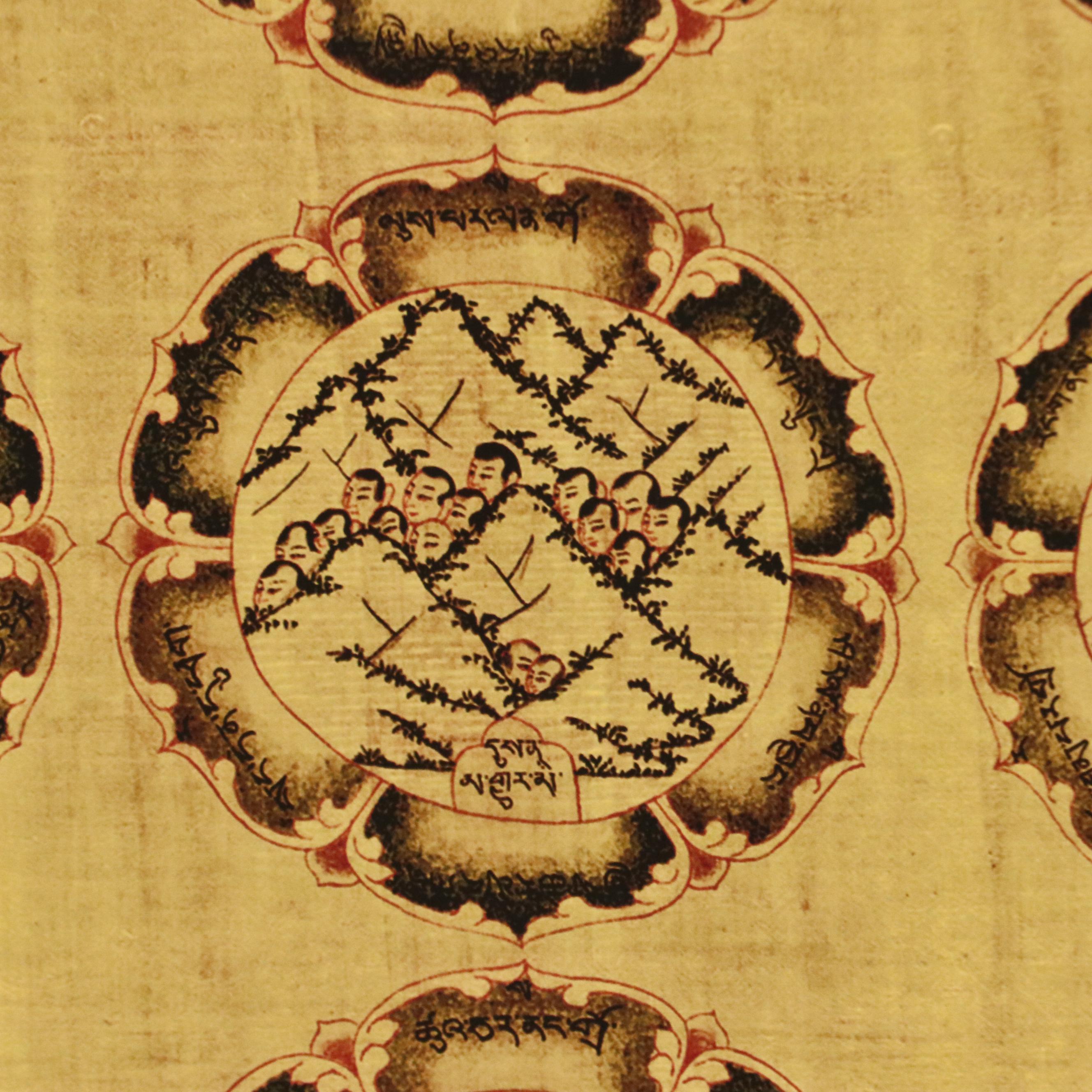 Digital Print on Fabric Scroll After Tibetan Buddhist Thangka Painting