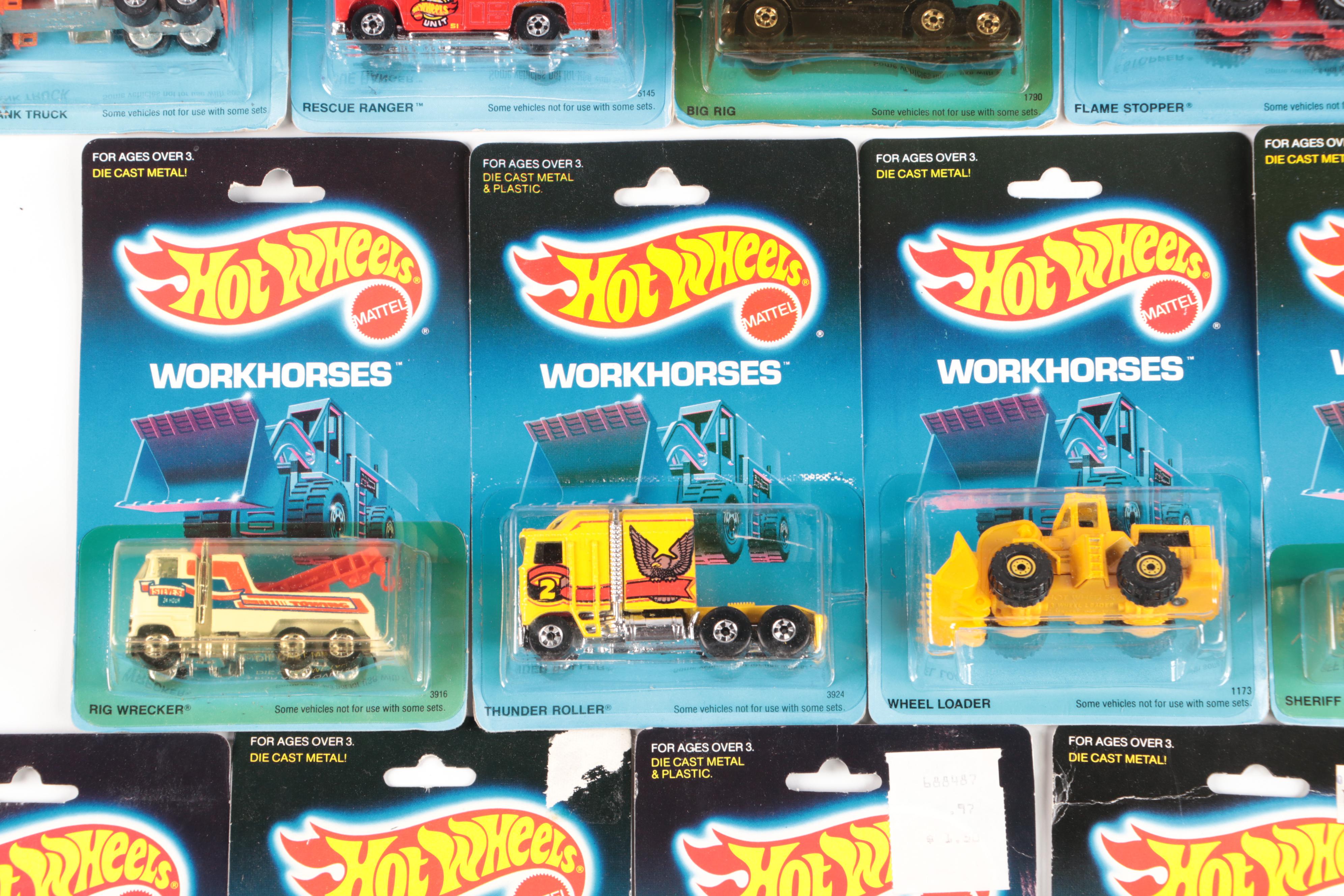 Hot Wheels "Road Roller" and More Workhorses Series Toy Cars, 1988