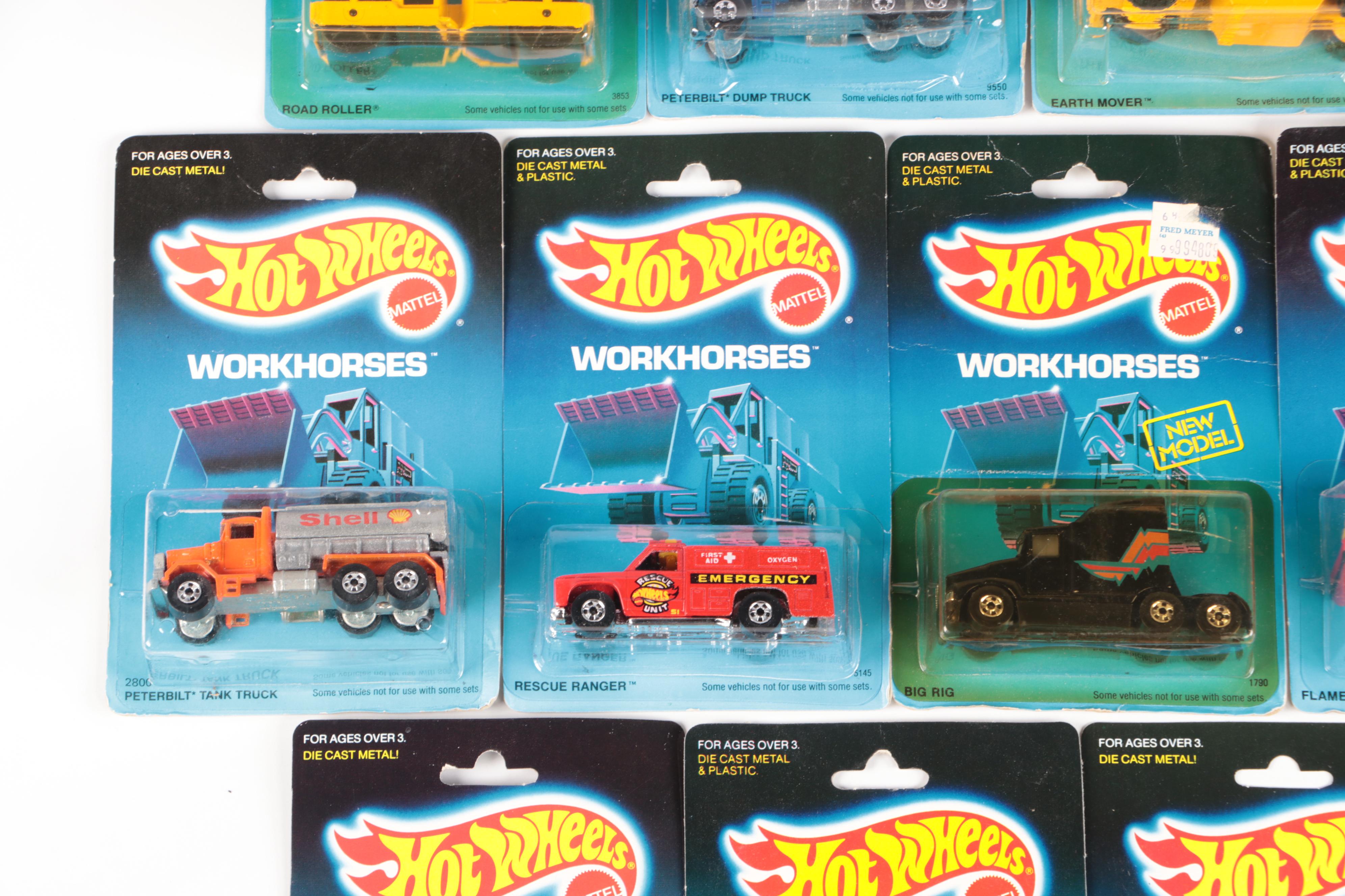 Hot Wheels "Road Roller" and More Workhorses Series Toy Cars, 1988