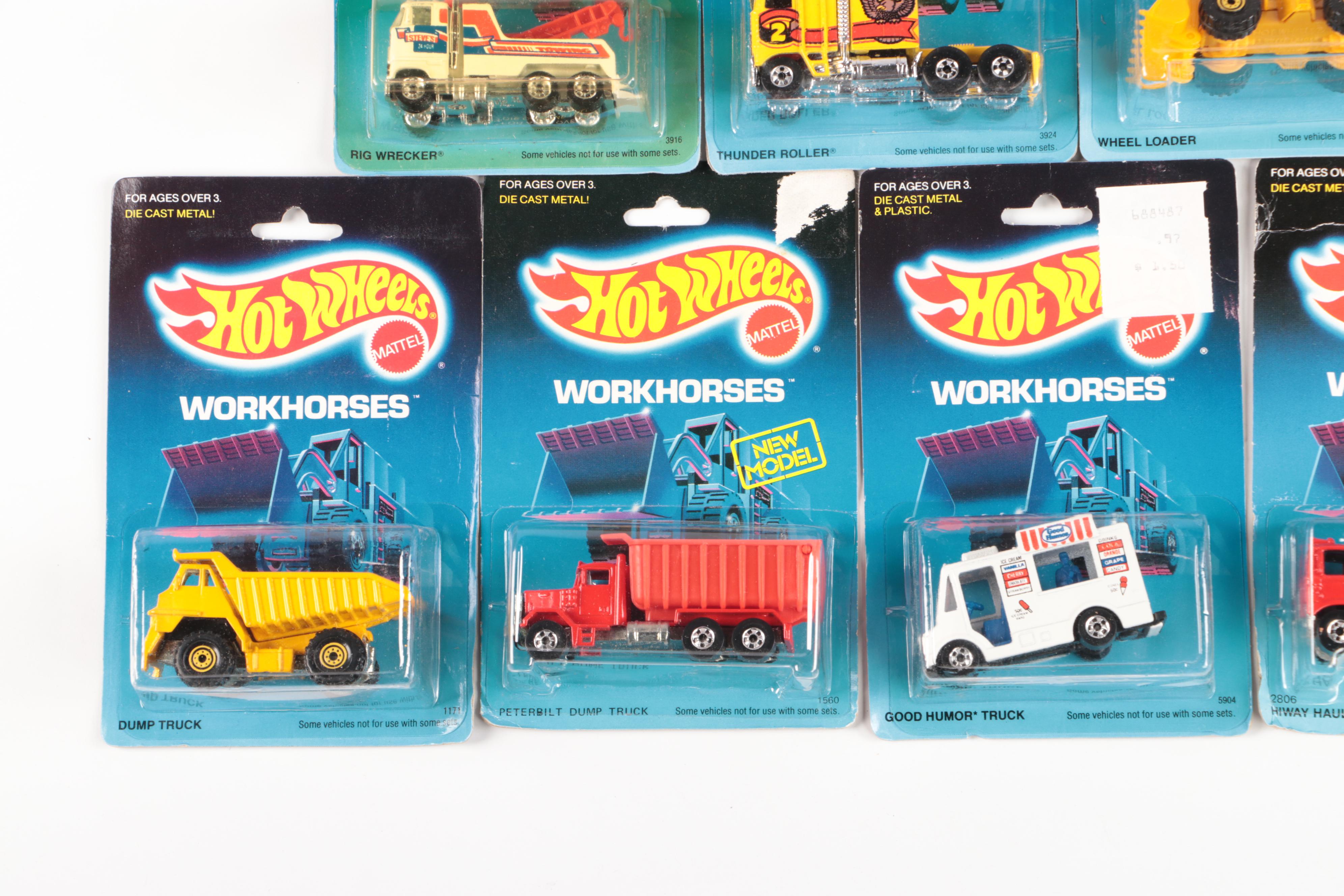 Hot Wheels "Road Roller" and More Workhorses Series Toy Cars, 1988
