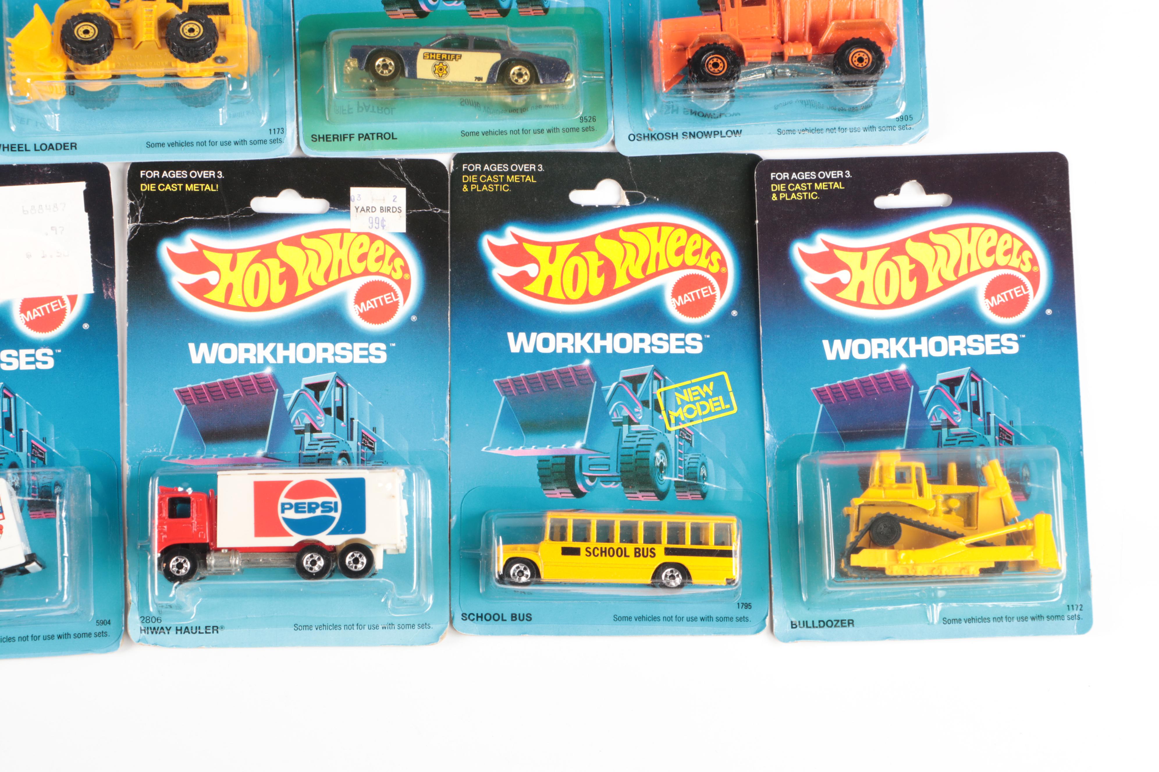 Hot Wheels "Road Roller" and More Workhorses Series Toy Cars, 1988