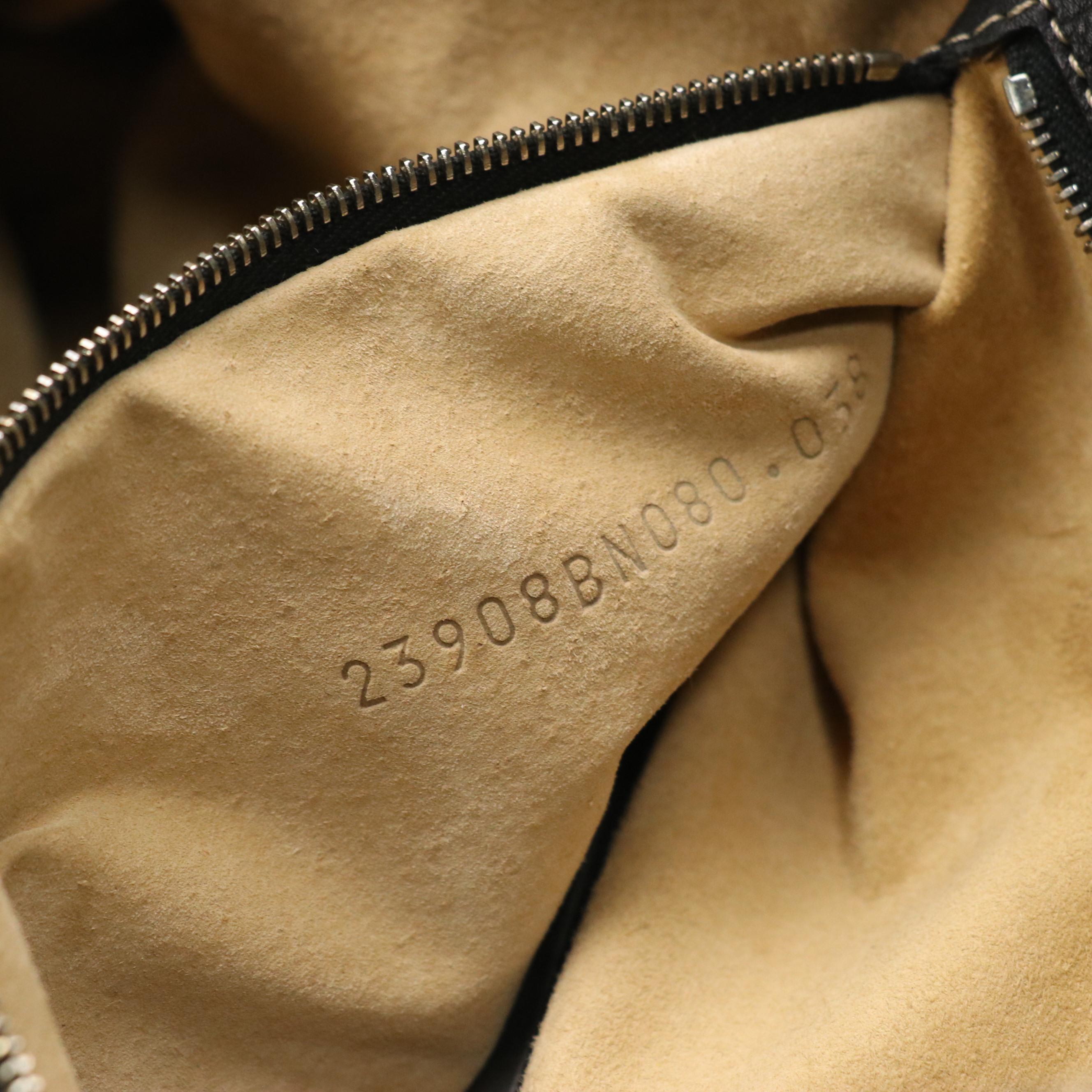 Fendi Selleria Dome Shoulder Bag in Black Grained Calfskin Leather w/ Stitching