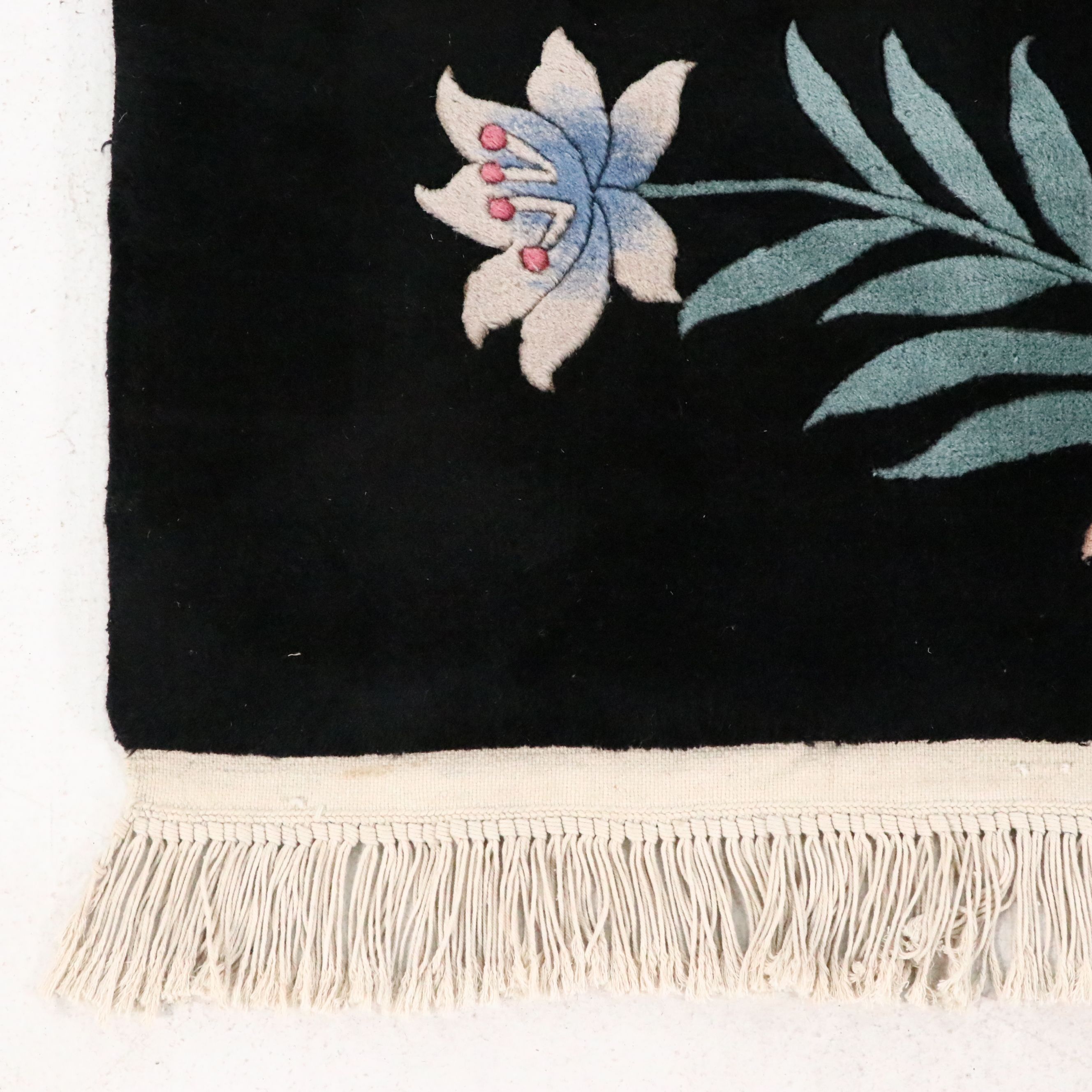 5'6 x 9'5 Hand-Knotted and Carved Chinese Art Nichols Style Floral Area Rug