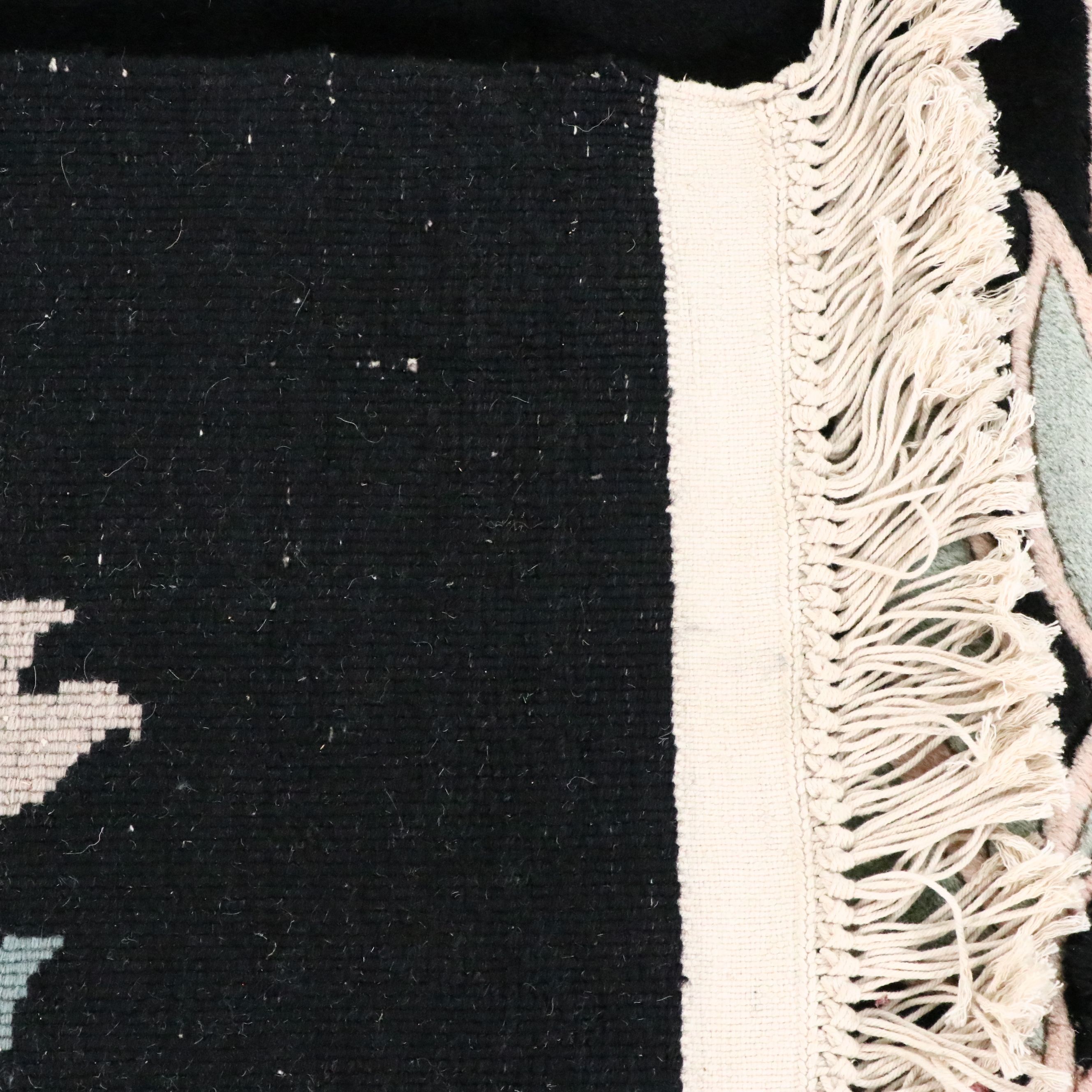 5'6 x 9'5 Hand-Knotted and Carved Chinese Art Nichols Style Floral Area Rug