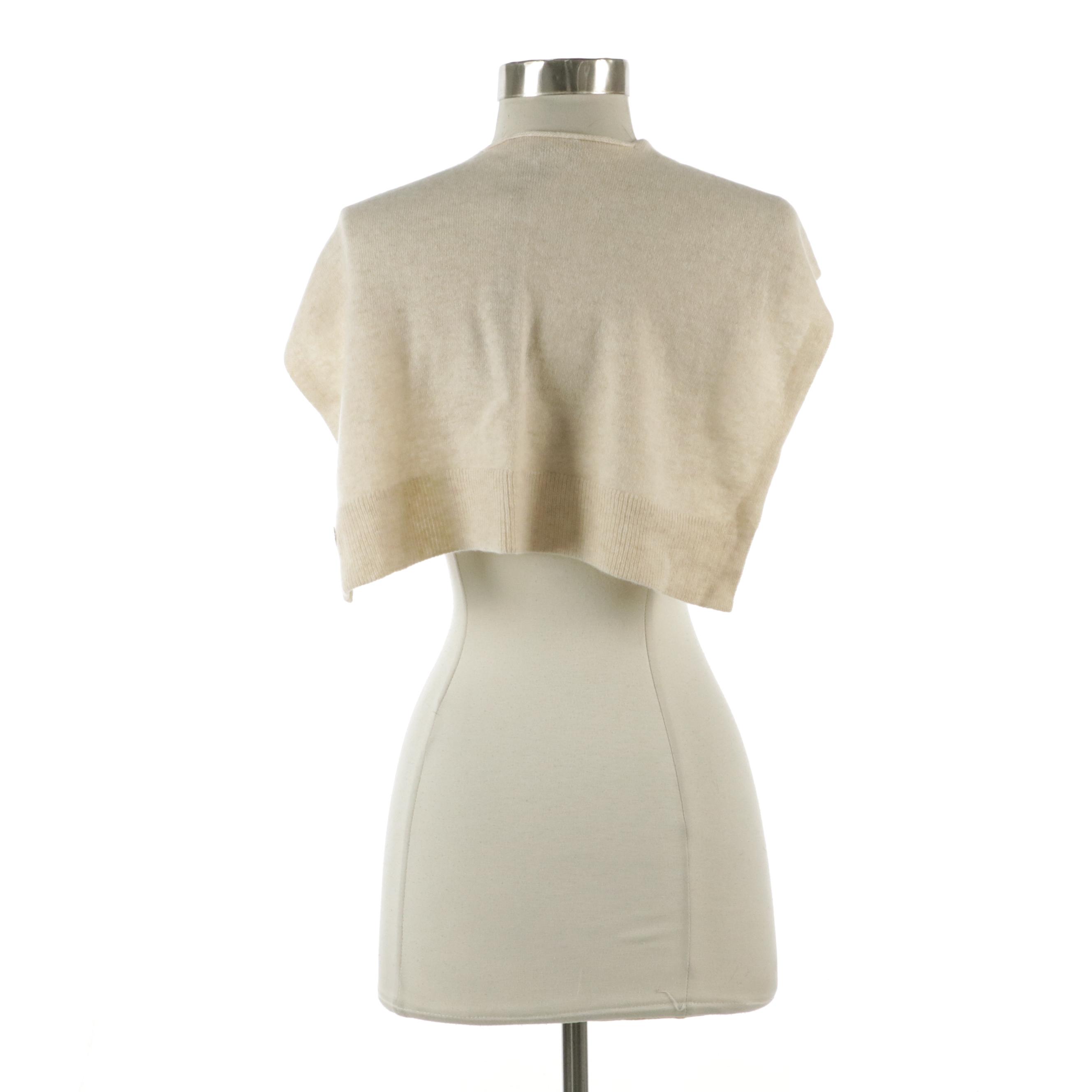 Loro Piana Cashmere Sleeveless Shawl Wrap with Tag and Box