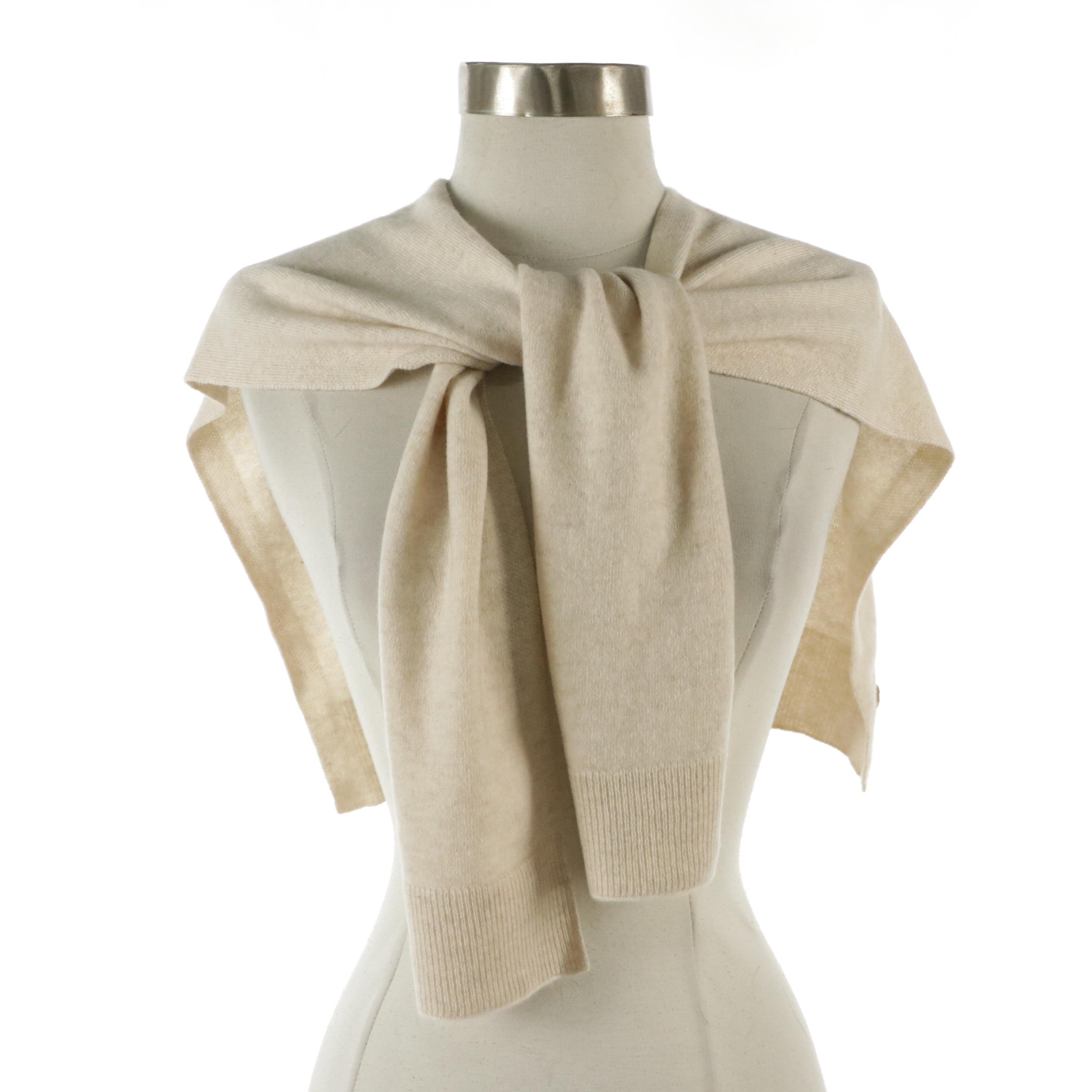Loro Piana Cashmere Sleeveless Shawl Wrap with Tag and Box