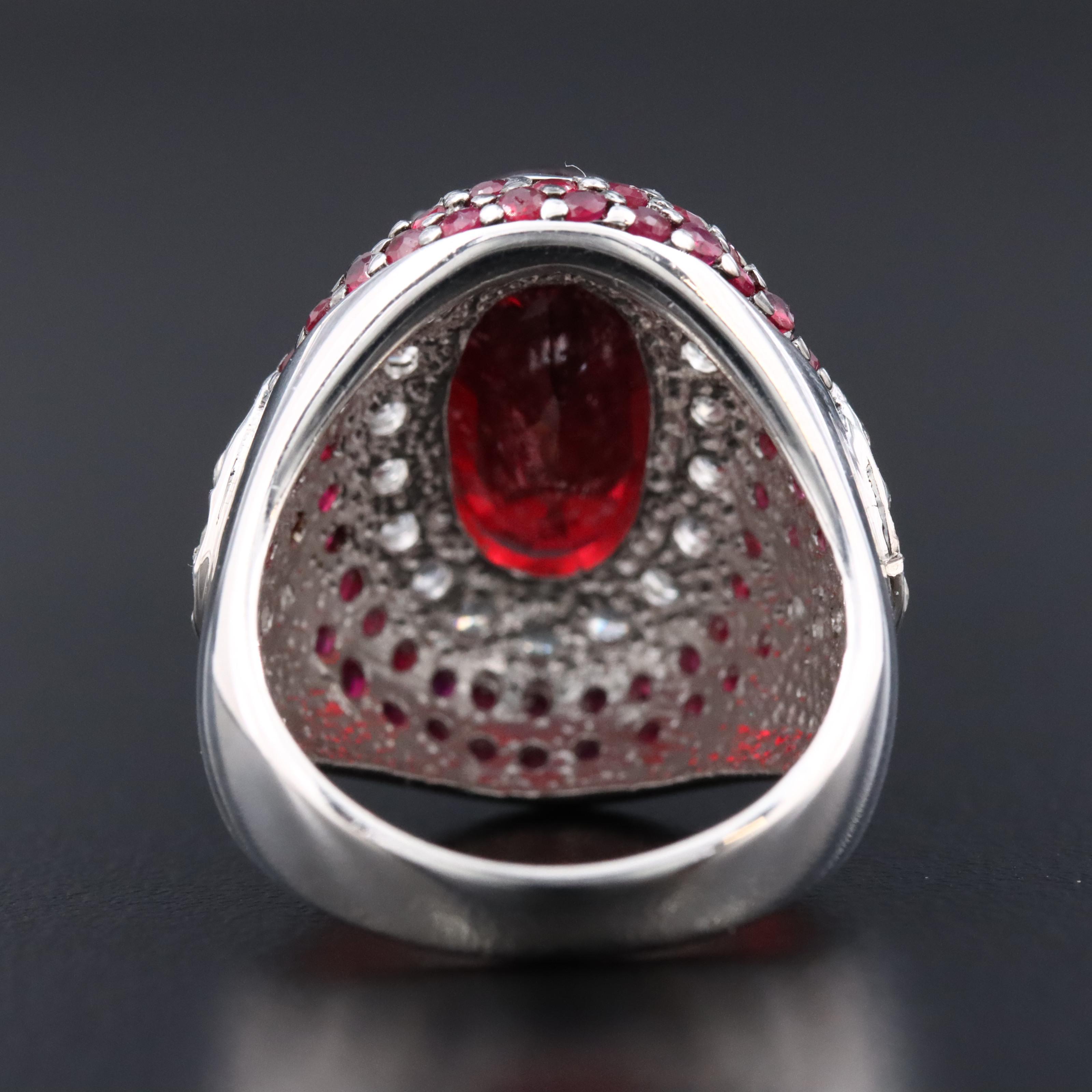 Sterling Silver Multicolored Gemstone Ring