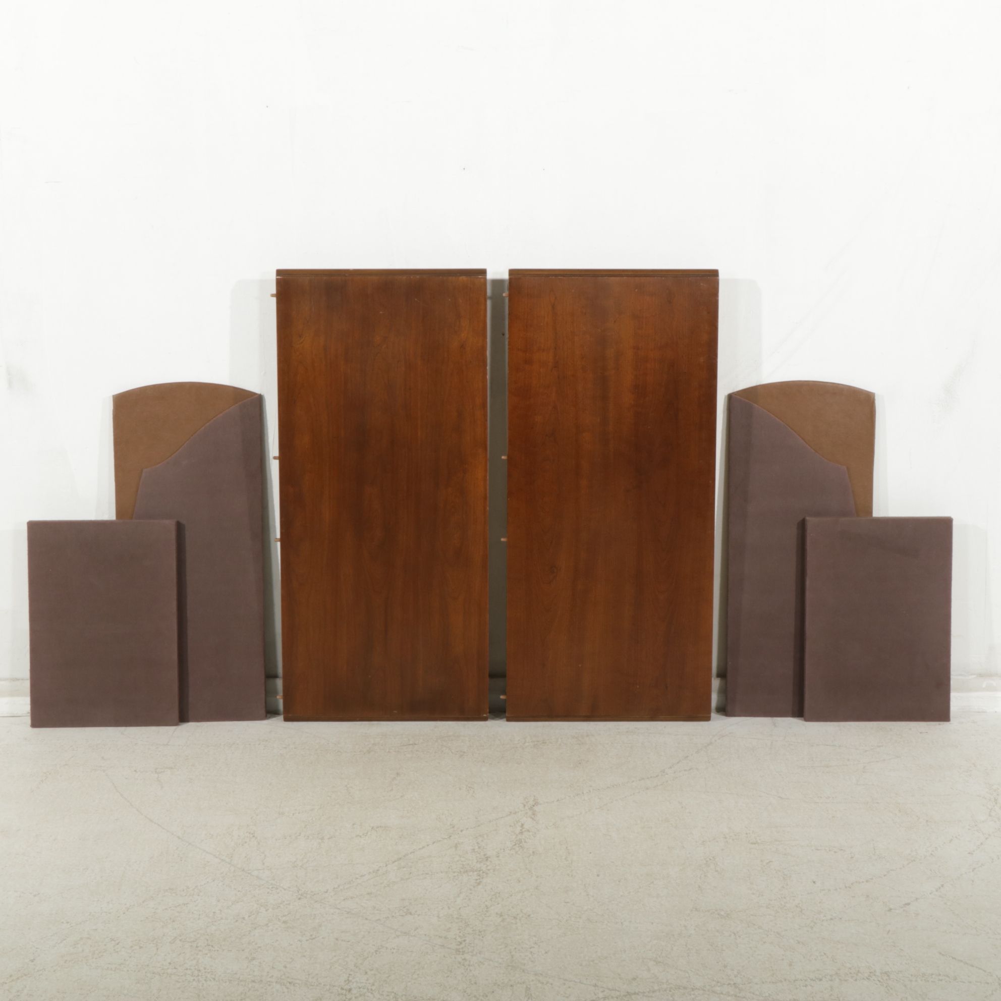 Walnut Dining Table with Eight Cane Back Chairs, Mid to Late 20th Century