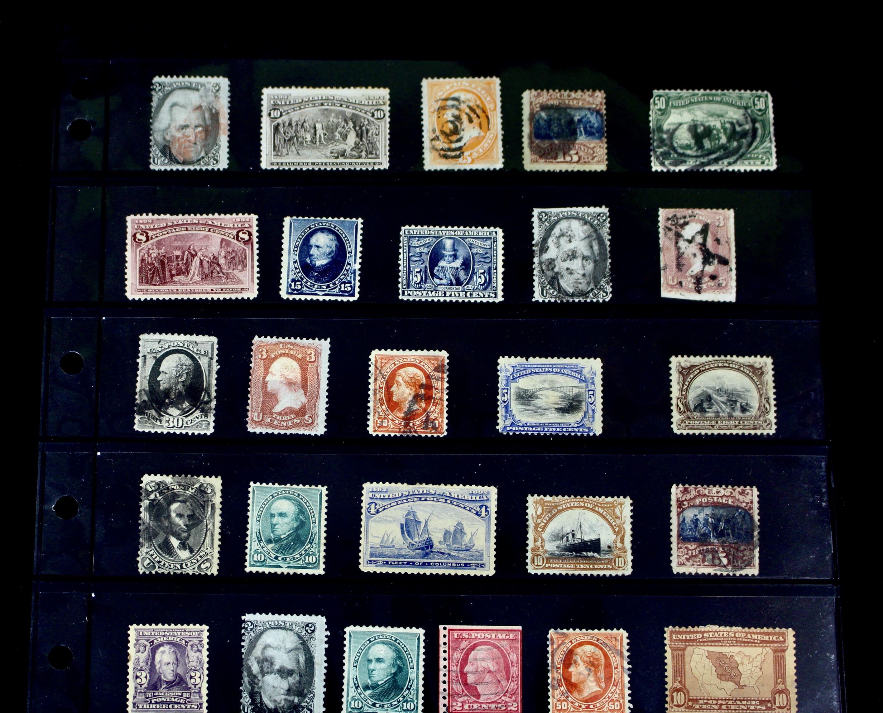 Ninety-Seven Mint and Used Early U.S. Postage Stamps