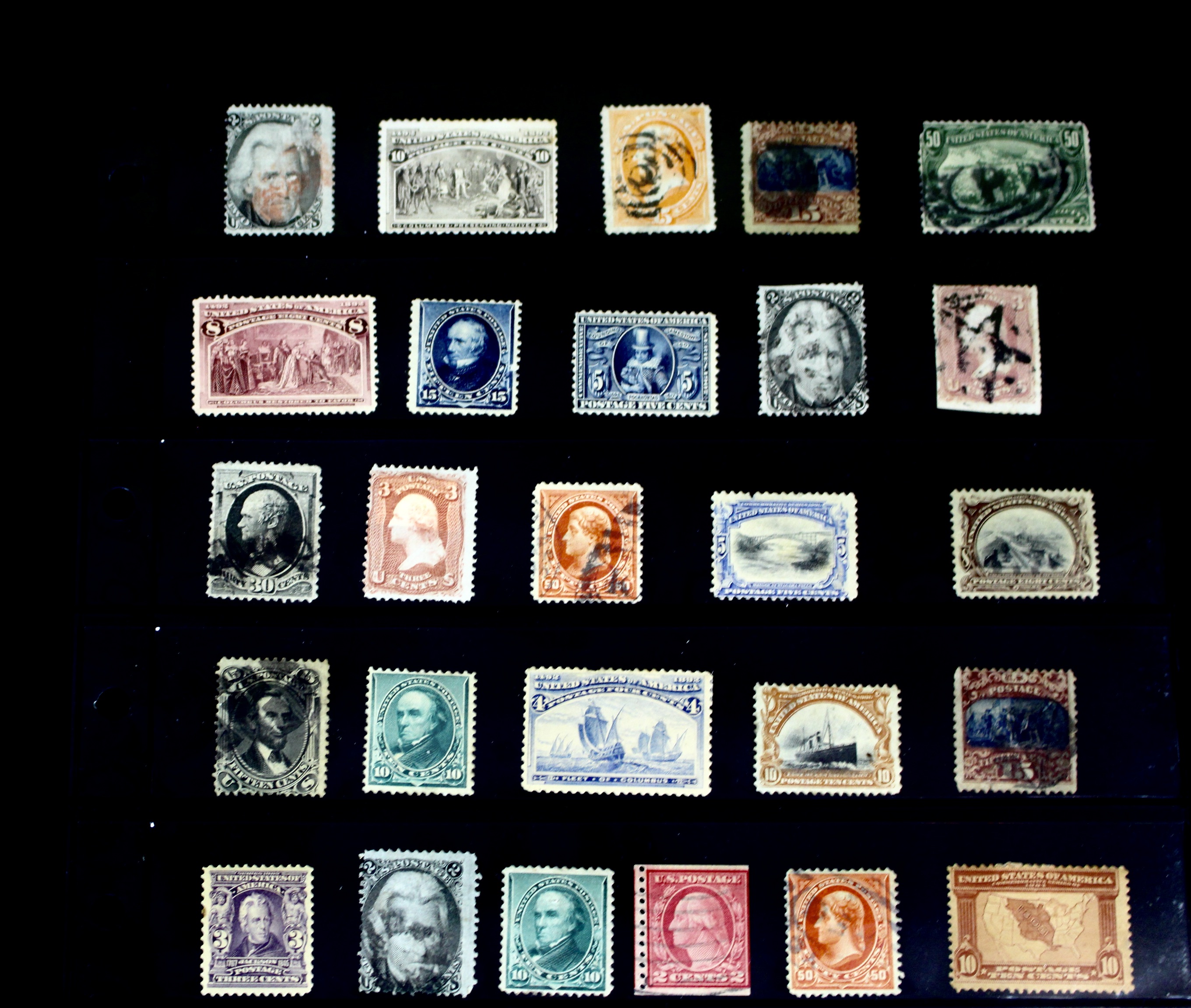 Ninety-Seven Mint and Used Early U.S. Postage Stamps