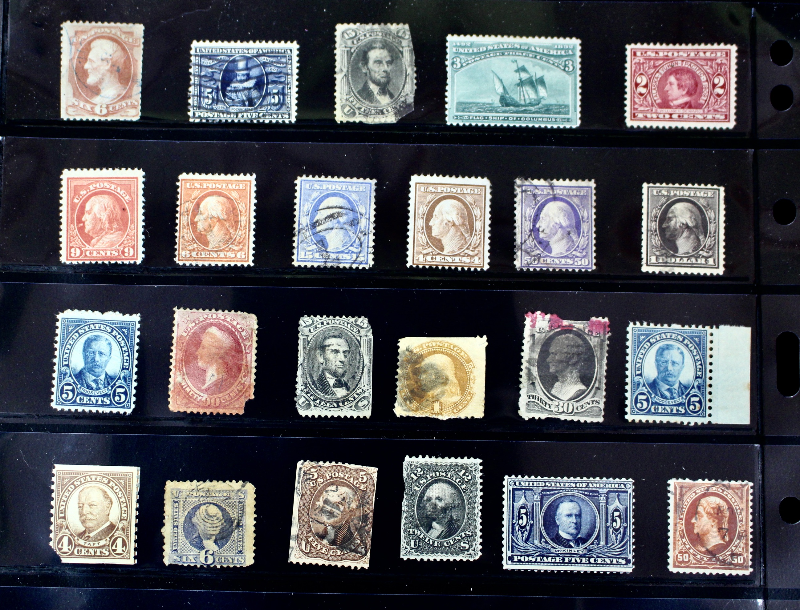 Ninety-Seven Mint and Used Early U.S. Postage Stamps