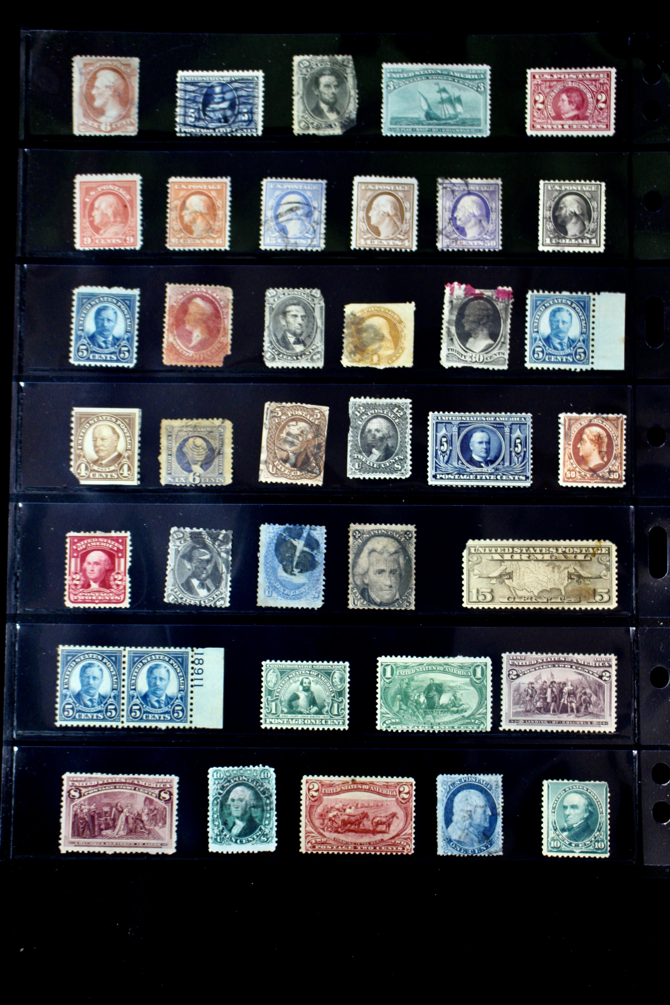 Ninety-Seven Mint and Used Early U.S. Postage Stamps