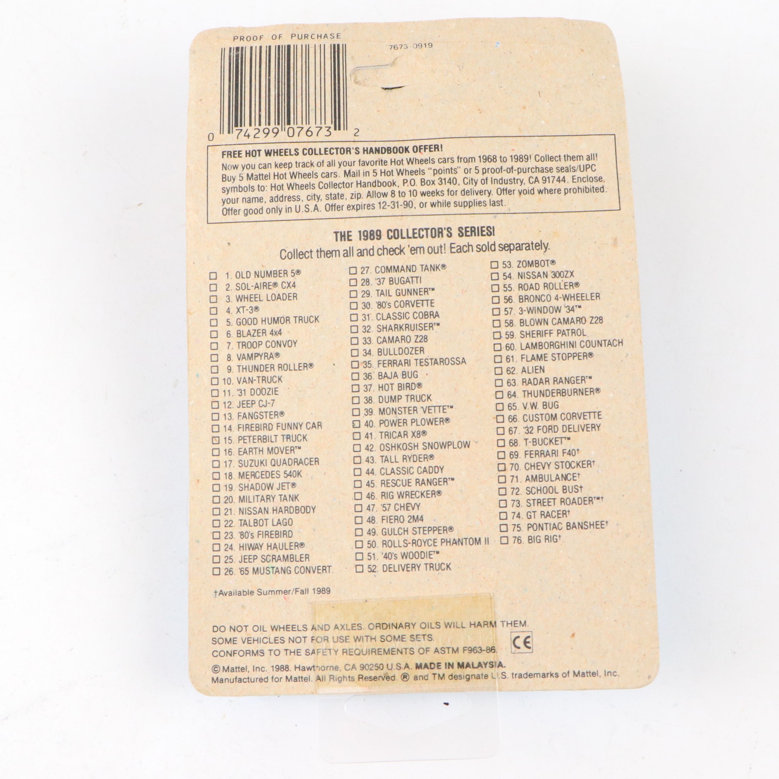 Hot Wheels "Chevy Stocker" and More Factory Error Toy Cars, 1980s