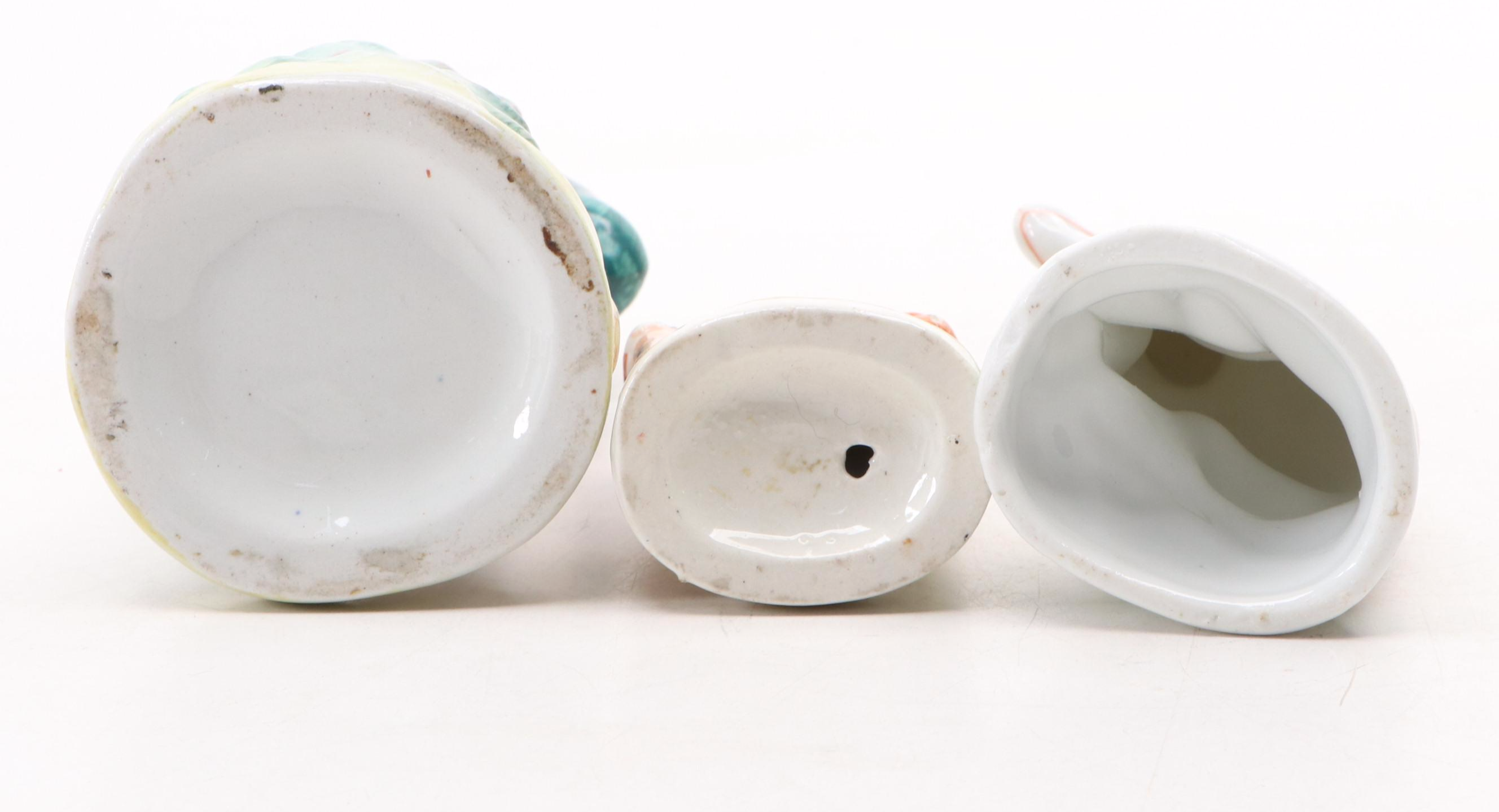 English Staffordshire Style Boy and Spaniel with Other Figurines