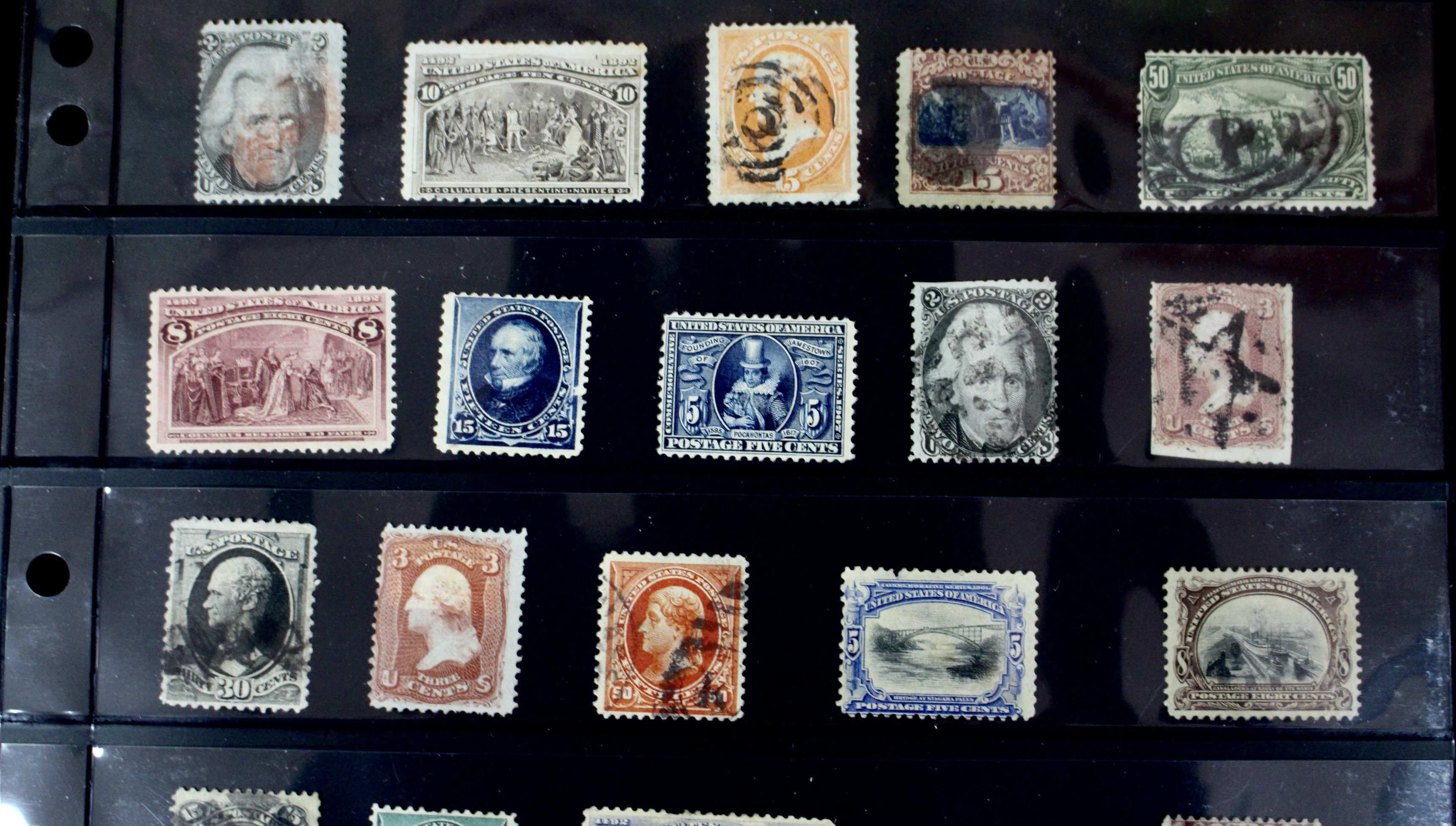 Ninety-Seven Mint and Used Early U.S. Postage Stamps