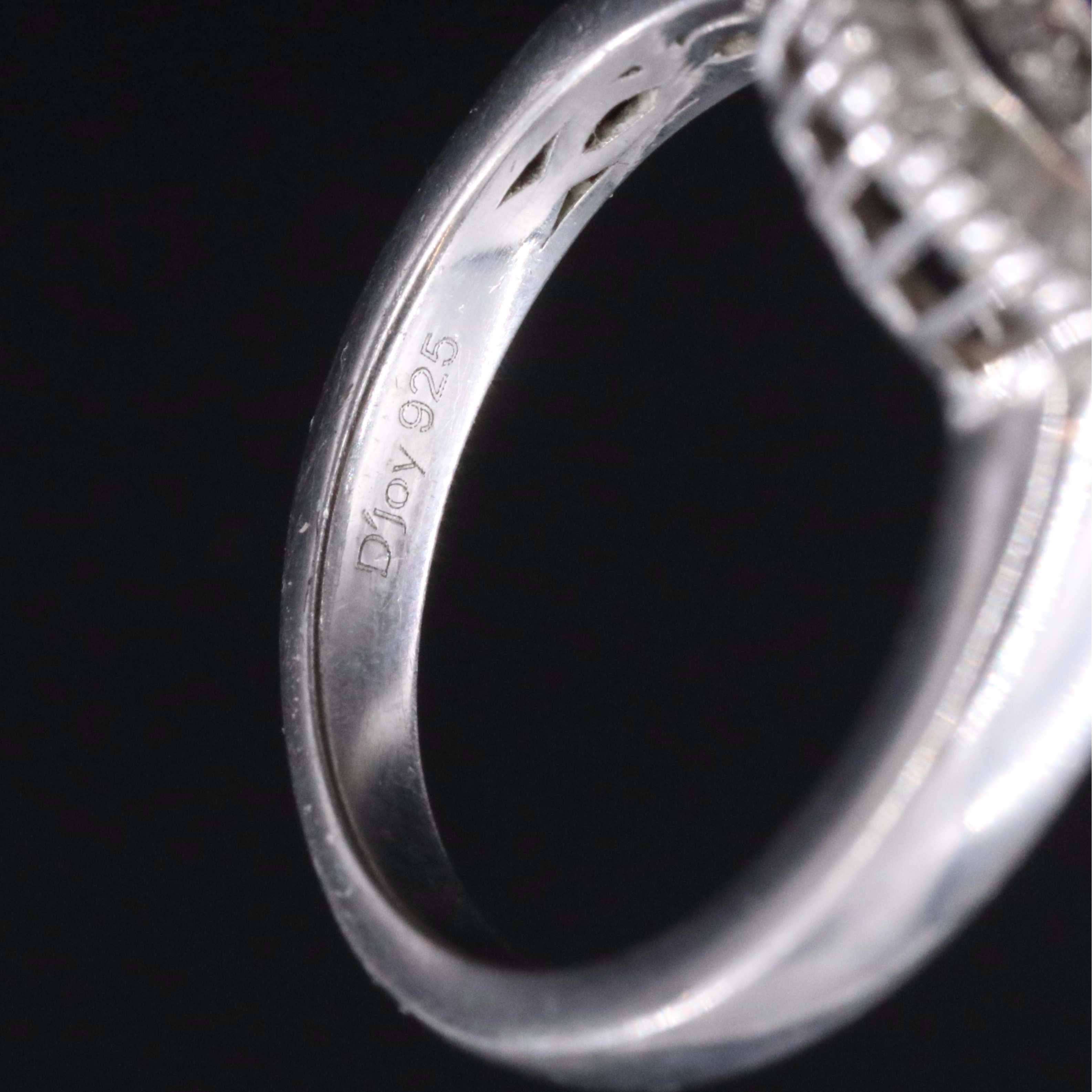 Sterling Tanzanite and Diamond Ring