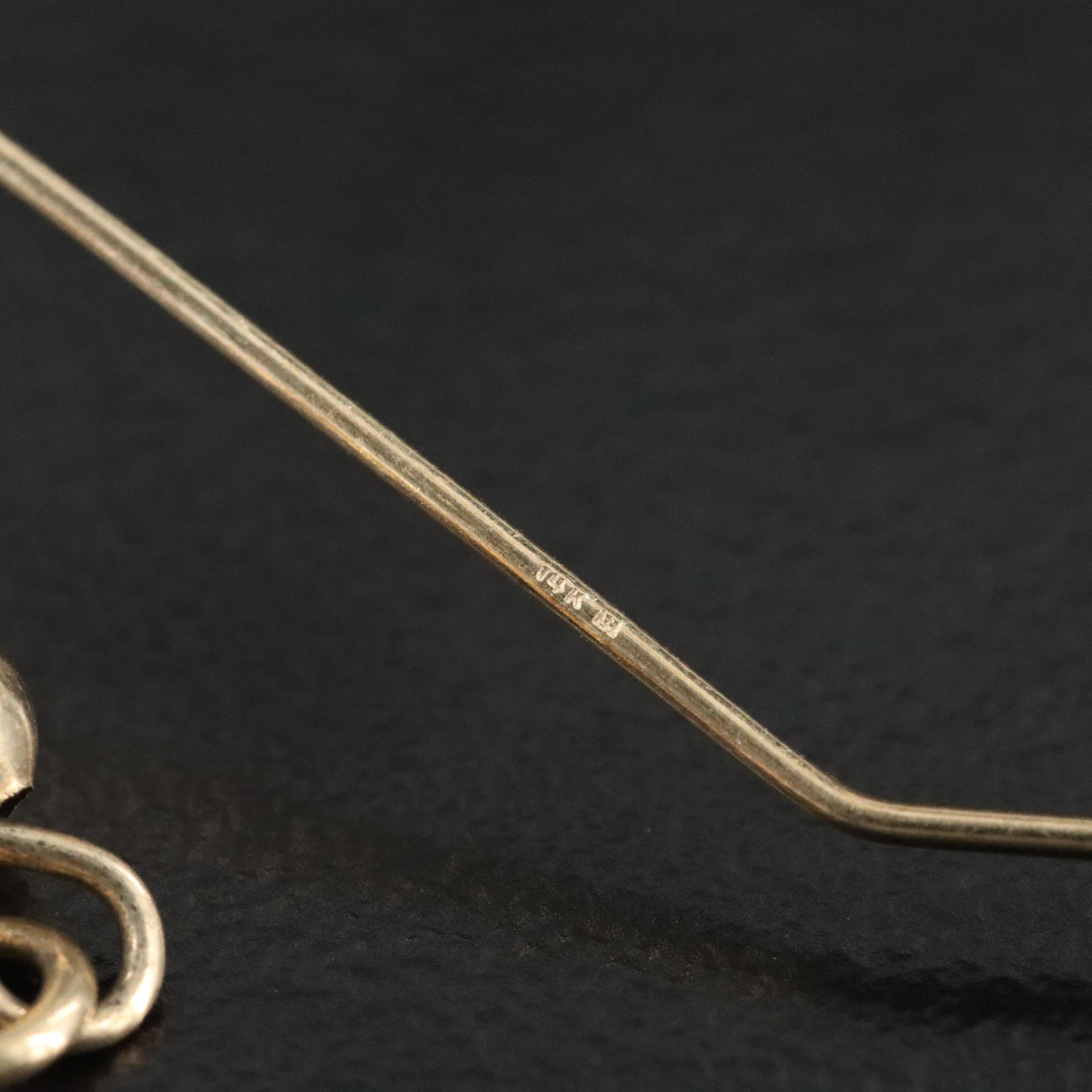 14K Pearl and Sapphire Earrings