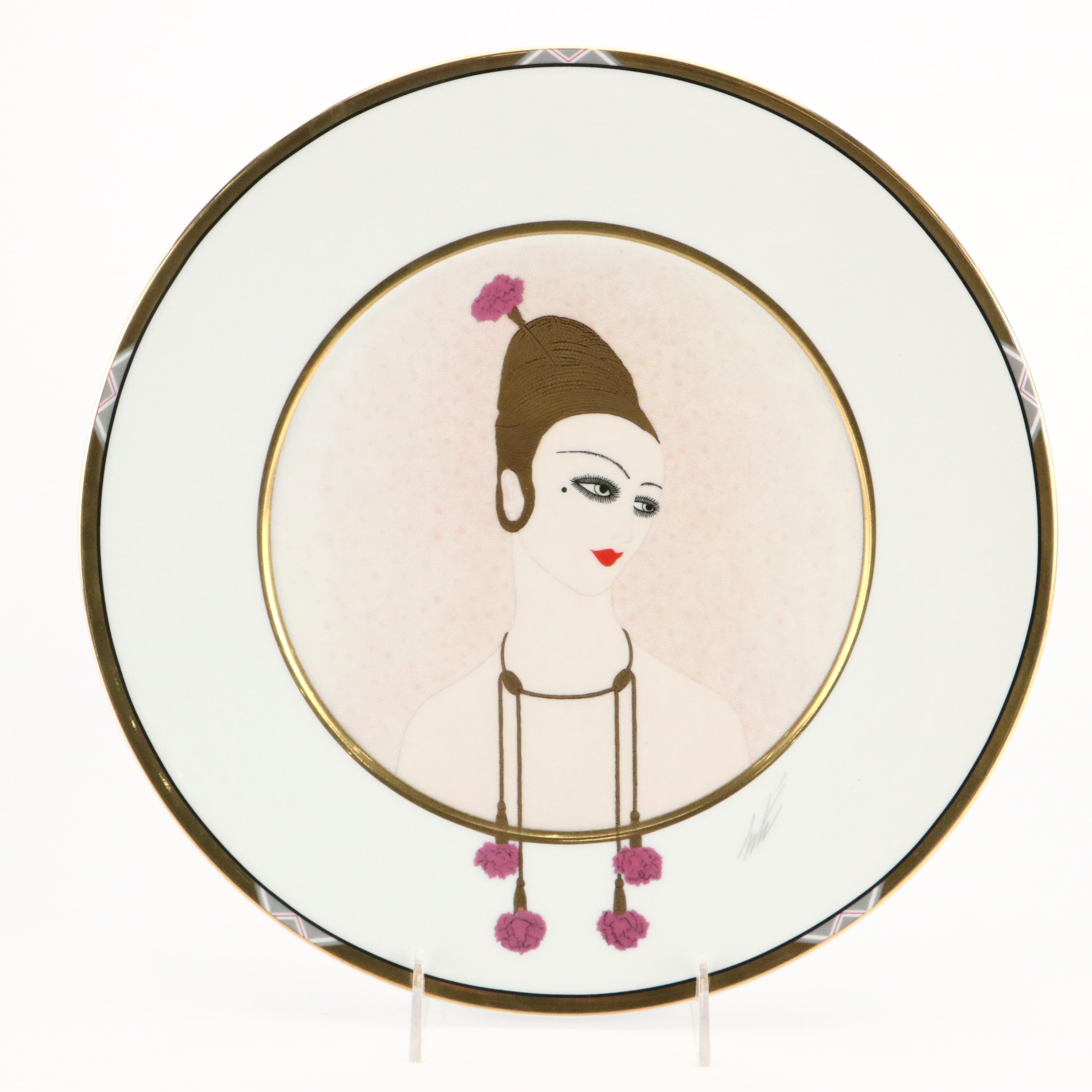 Erté for Sevenarts Limited "Carnations" and More Porcelain Collector Plates